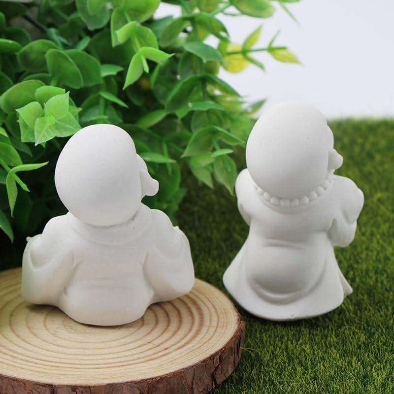 Estatuas de Buda Minimalistas de Arenisca 2 Pcs Decoración Zen
