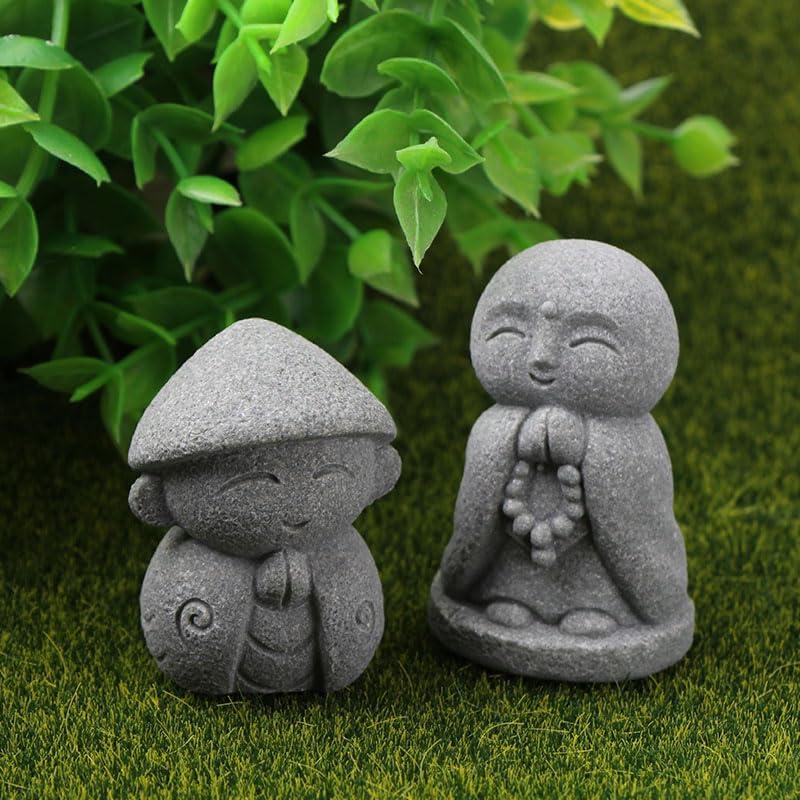 Estatuas de Buda Miniatura Zen 2 Piezas SHIDXIB 4.5cm