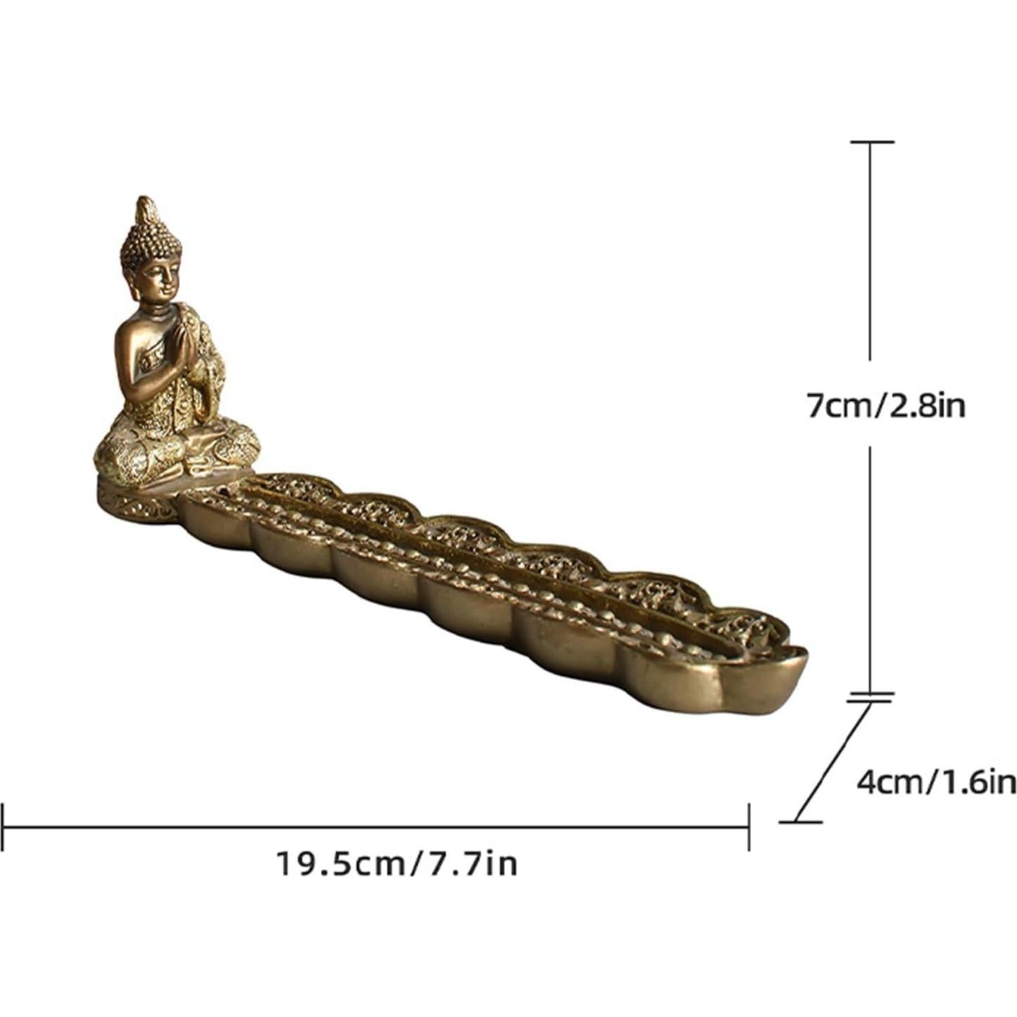Estatua de Buda Dorado con Quemador de Incienso Kaly Arts