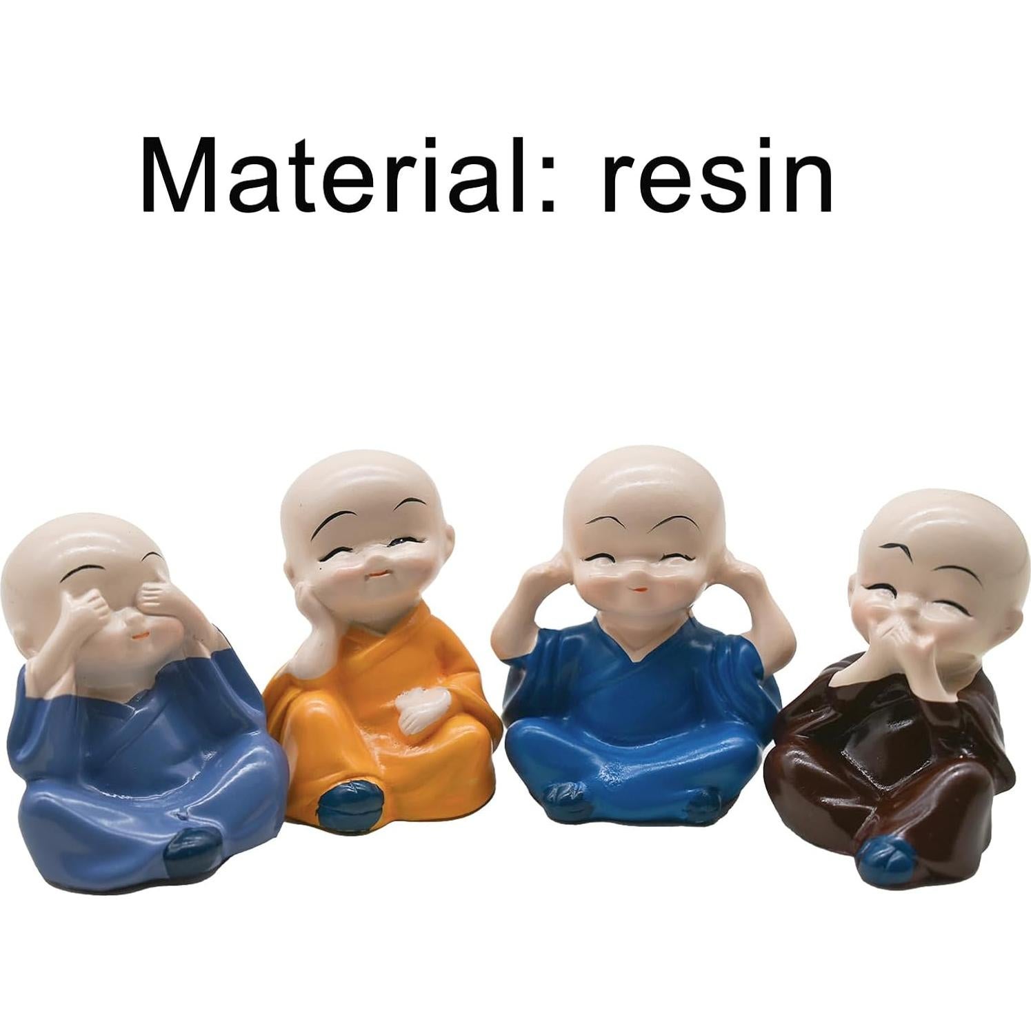 Estatuas de Buda Miniatura Pinenjoy - 4 Piezas Decorativas