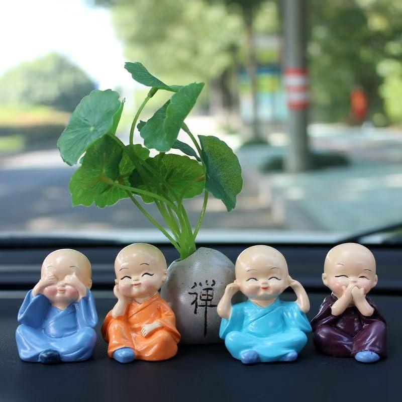 Estatuas de Buda Miniatura Pinenjoy - 4 Piezas Decorativas