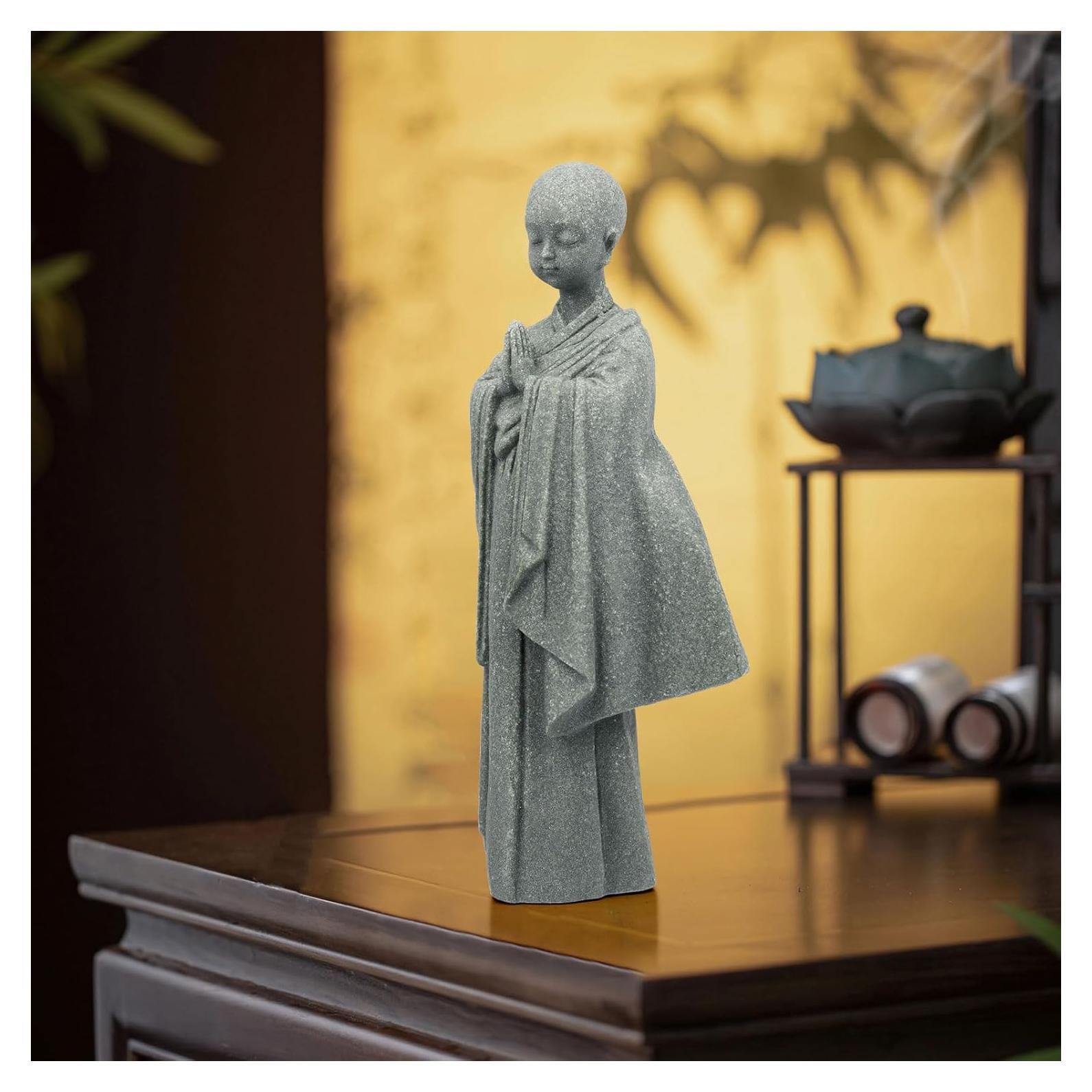 Estatua de Buda de Piedra BEIZHAN 13.46 cm Zen Decorativa