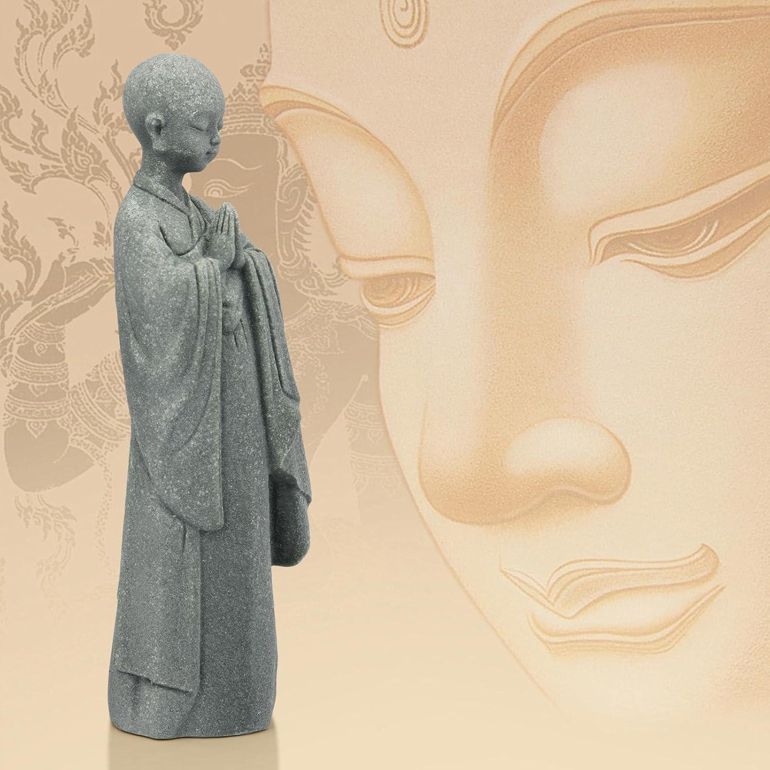 Estatua de Buda de Piedra BEIZHAN 13.46 cm Zen Decorativa