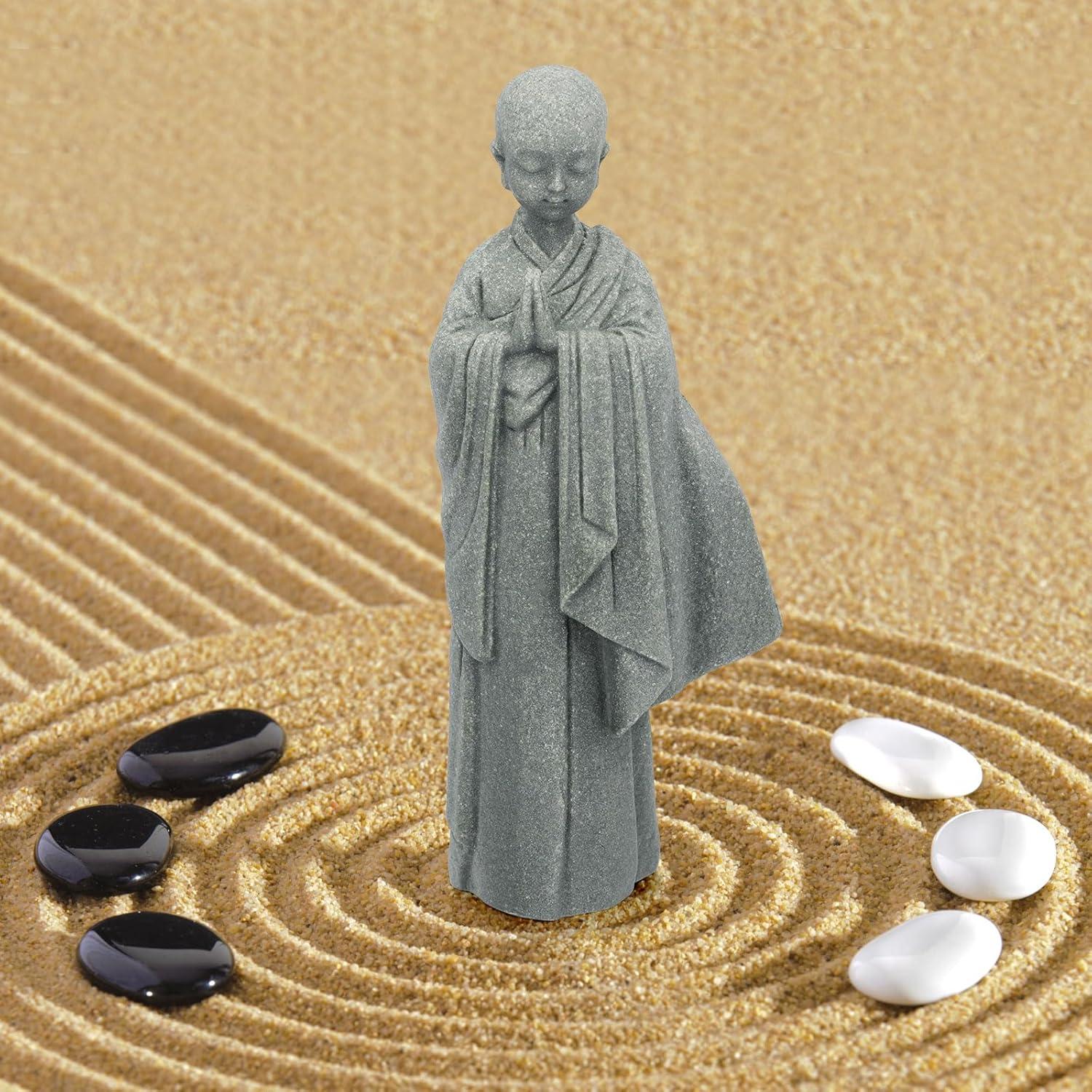 Estatua de Buda de Piedra BEIZHAN 13.46 cm Zen Decorativa