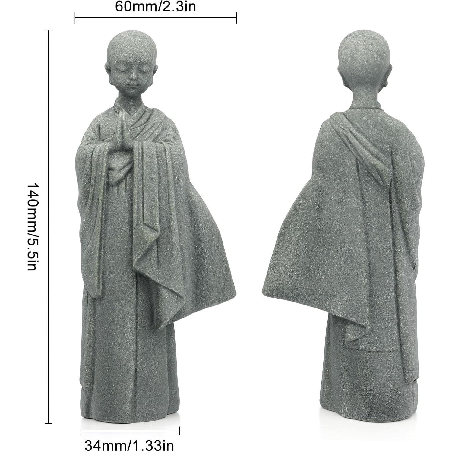 Estatua de Buda de Piedra BEIZHAN 13.46 cm Zen Decorativa