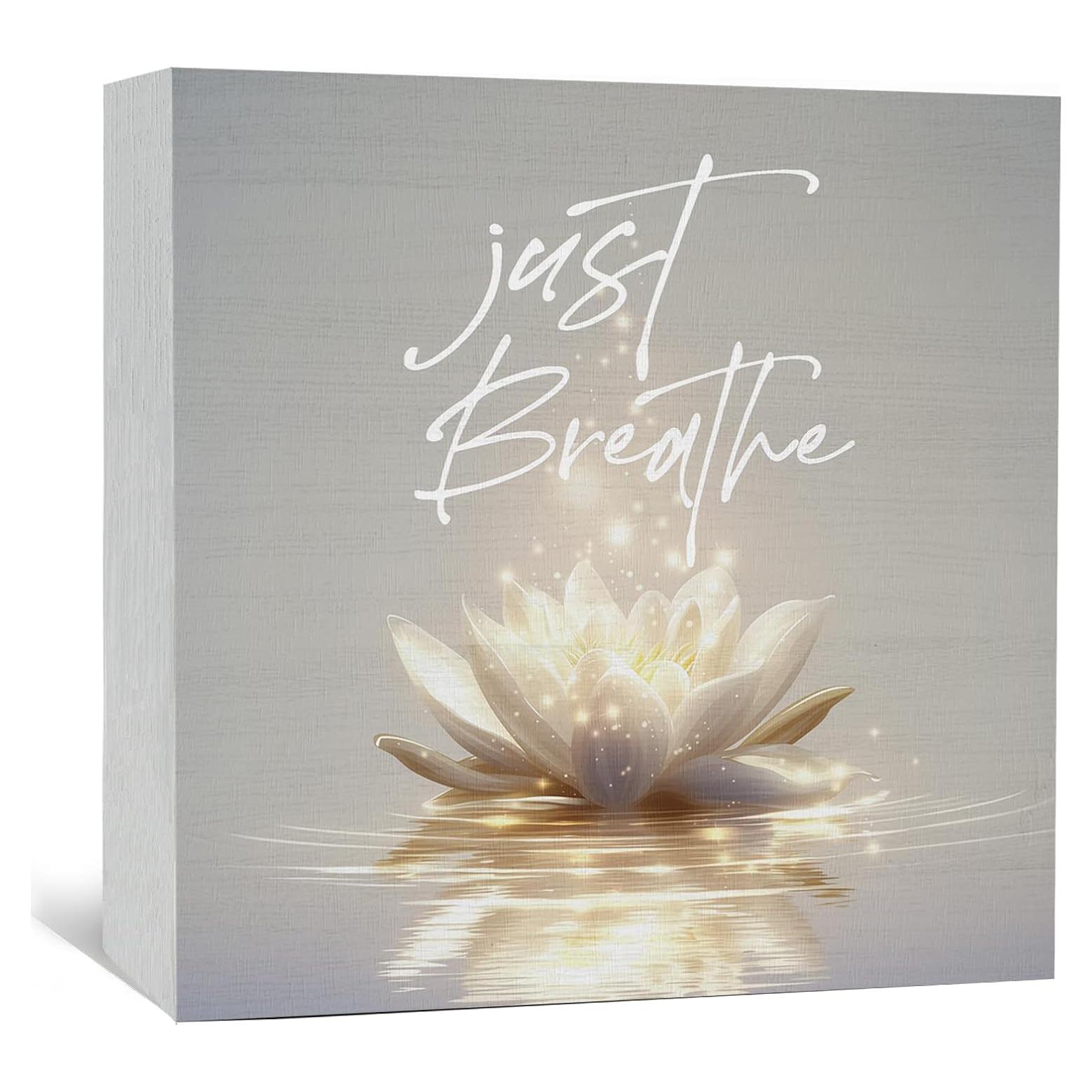 Cartel de Decoración Zen Nitelat Flor de Loto 12.7x12.7 cm