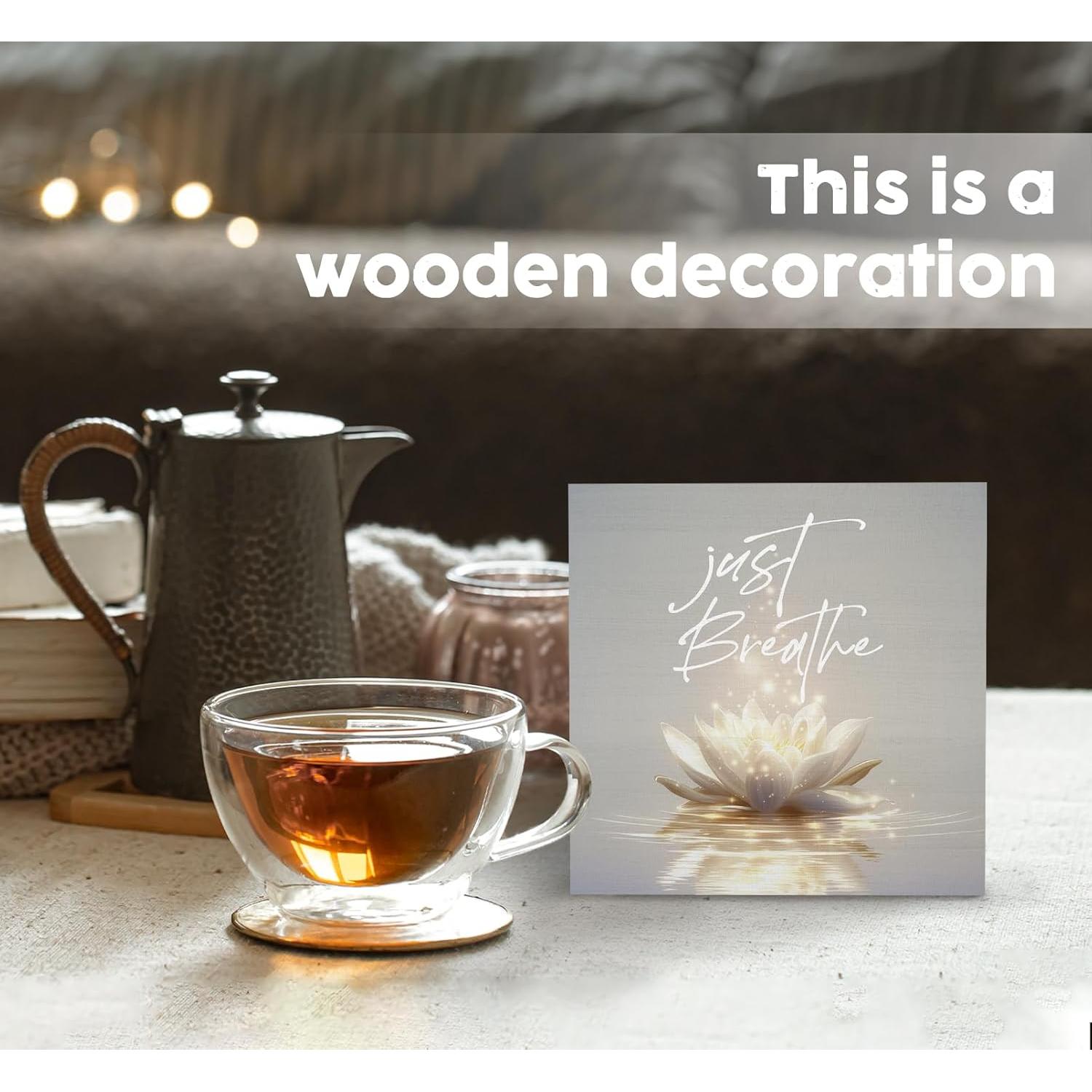 Cartel de Decoración Zen Nitelat Flor de Loto 12.7x12.7 cm