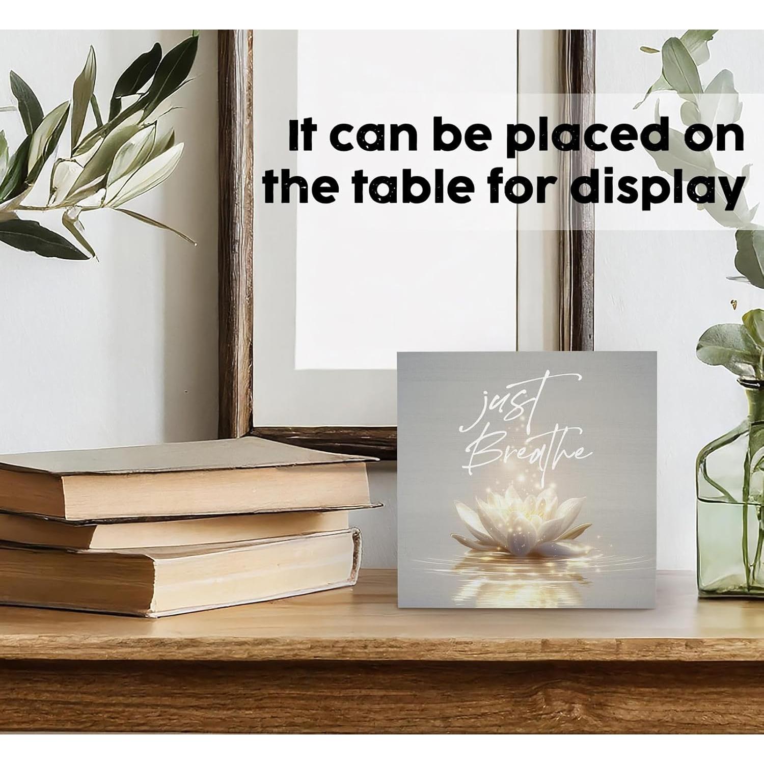 Cartel de Decoración Zen Nitelat Flor de Loto 12.7x12.7 cm