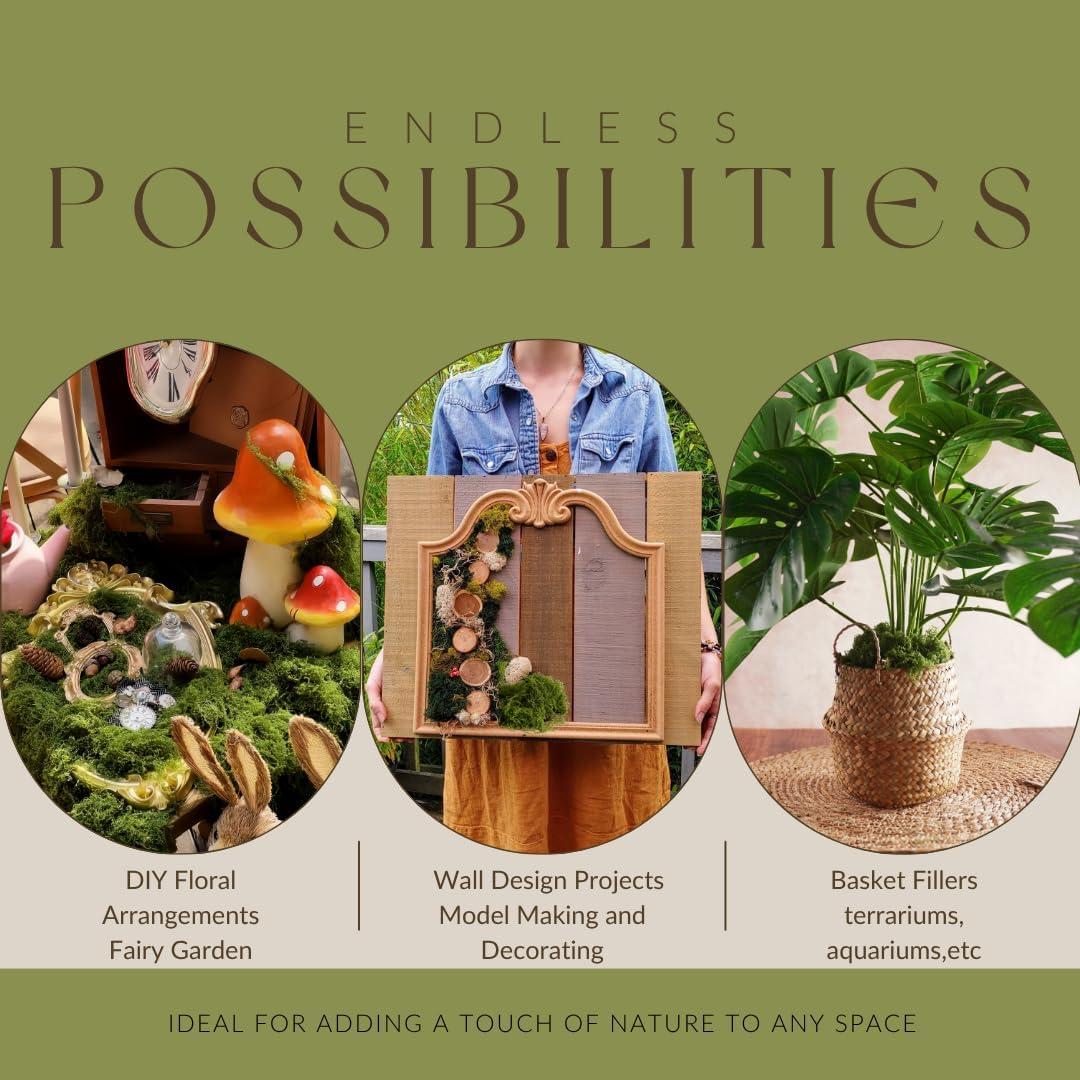 Musgo Falso USMOLA 198G Verde Natural para Manualidades