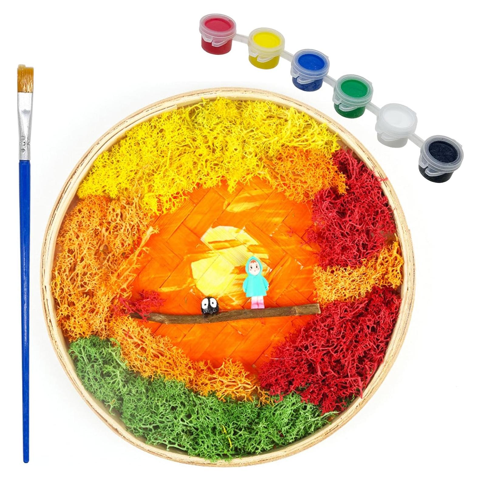 Kit de Jardín Zen Woohome DIY con Pintura de Musgo y Marco