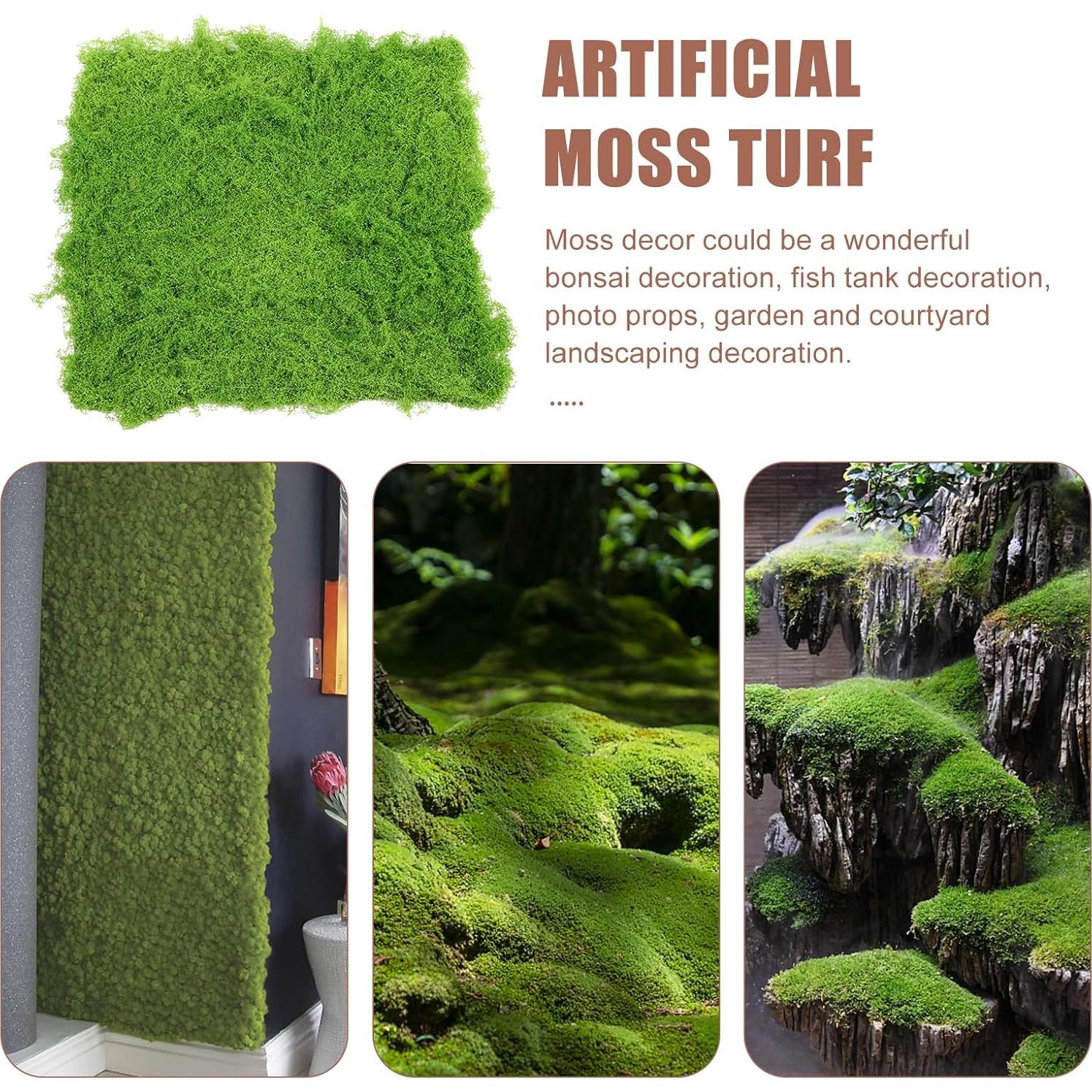 Alfombra de Musgo Artificial BESPORTBLE 50x50 cm Verde Claro