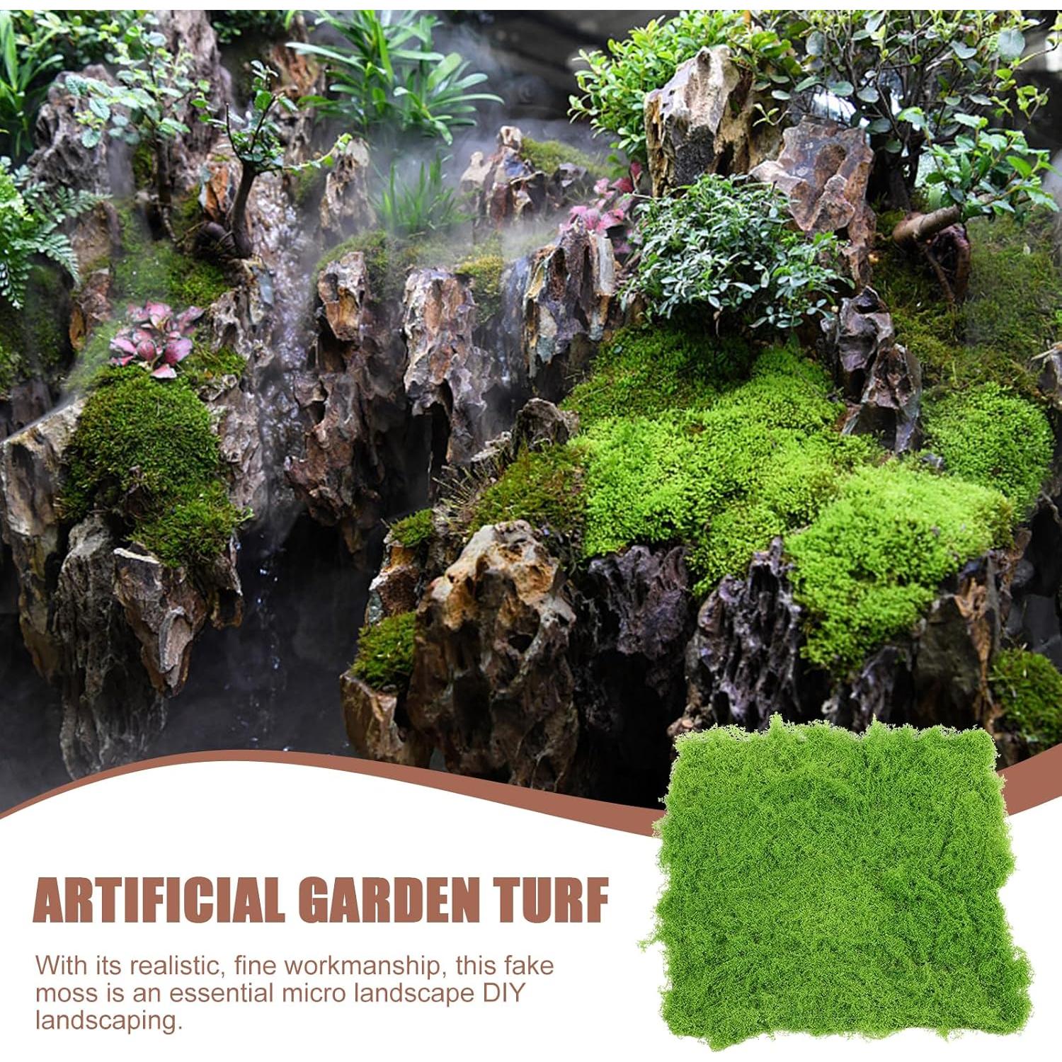 Alfombra de Musgo Artificial BESPORTBLE 50x50 cm Verde Claro