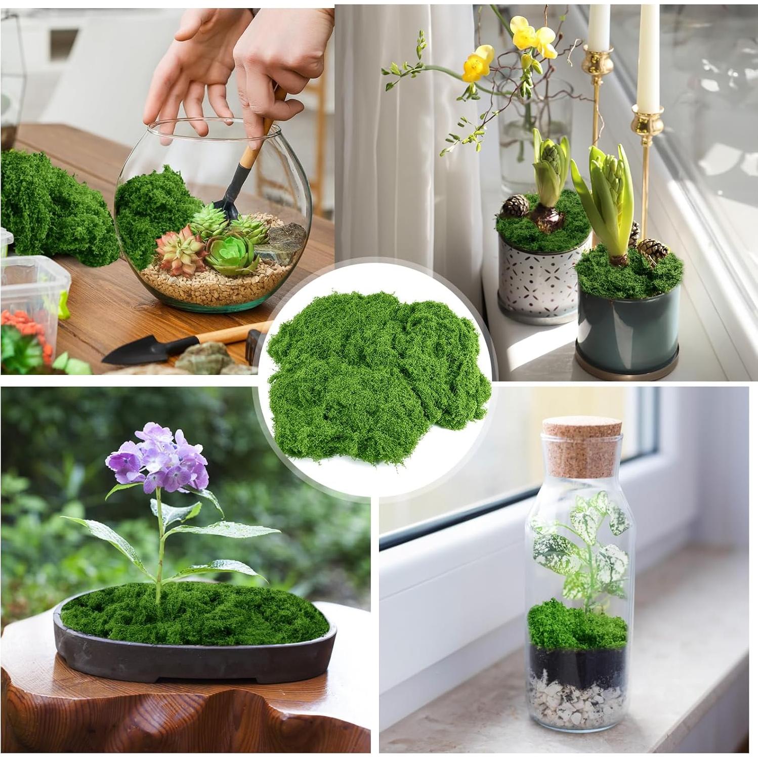 Musgo Artificial Verde Draupnir 300g para Manualidades y Decoración