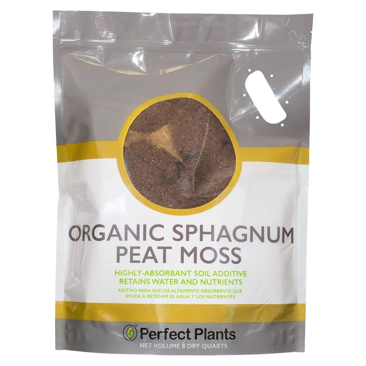 Musgo de Turba Orgánico Plantas Perfectas 7.57L Aditivo Suelo