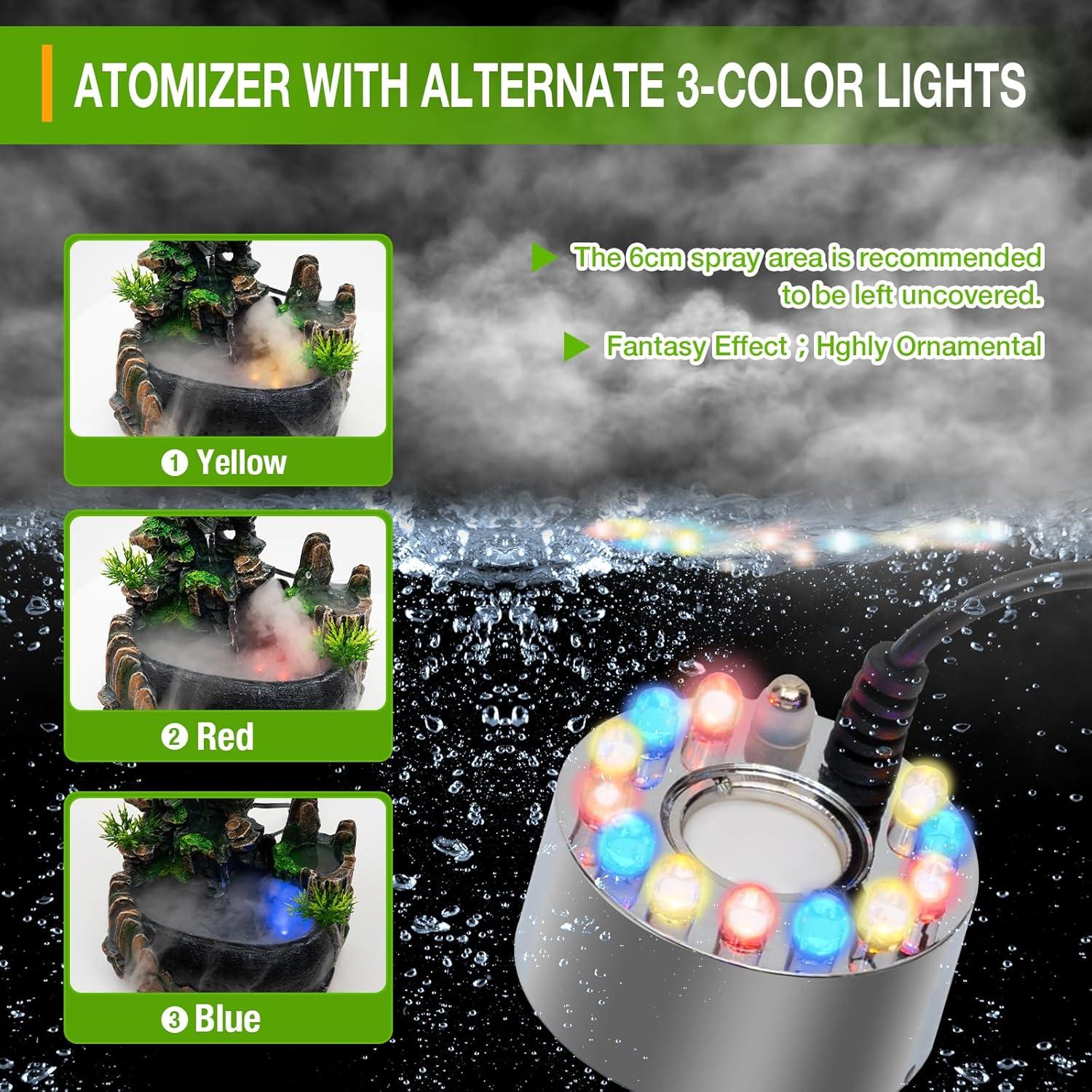 Fuente de Agua de Mesa CaLaOCO con Luces LED 29x22x28cm