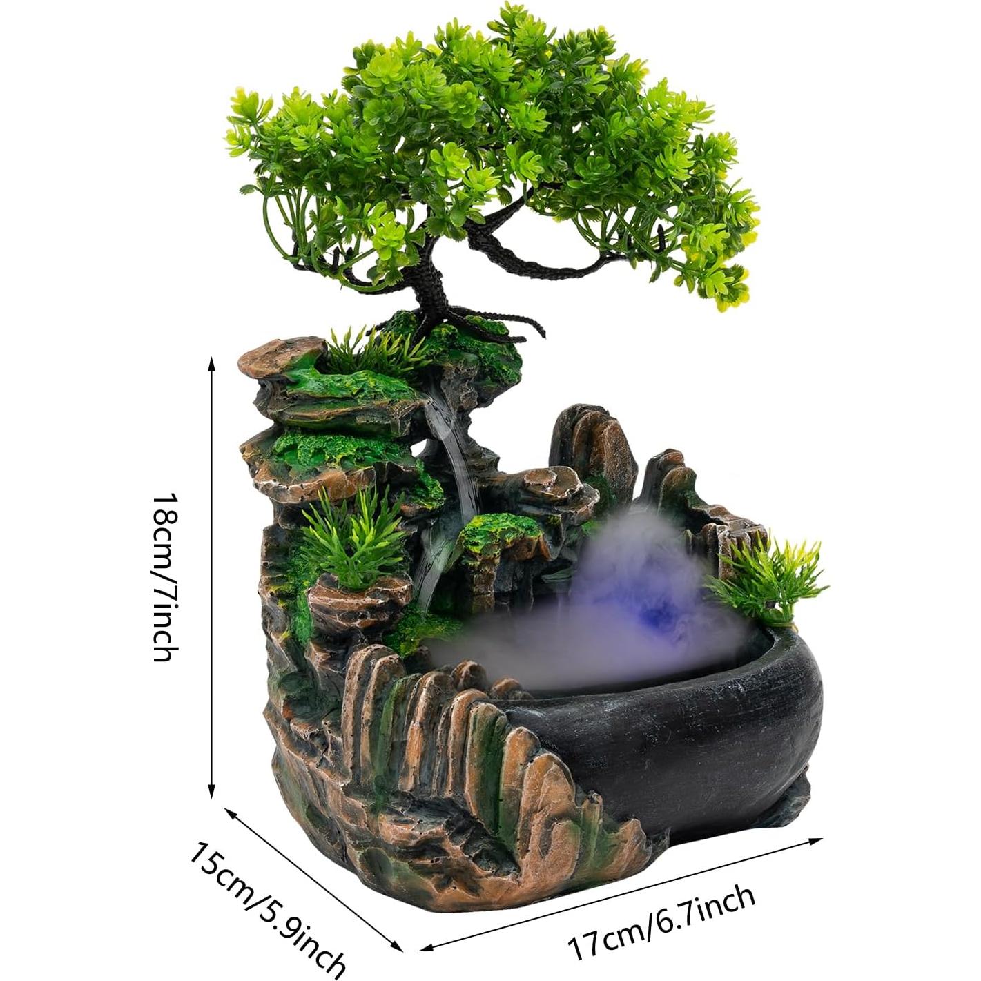 Fuente de Agua de Mesa CaLaOCO con Luces LED 29x22x28cm