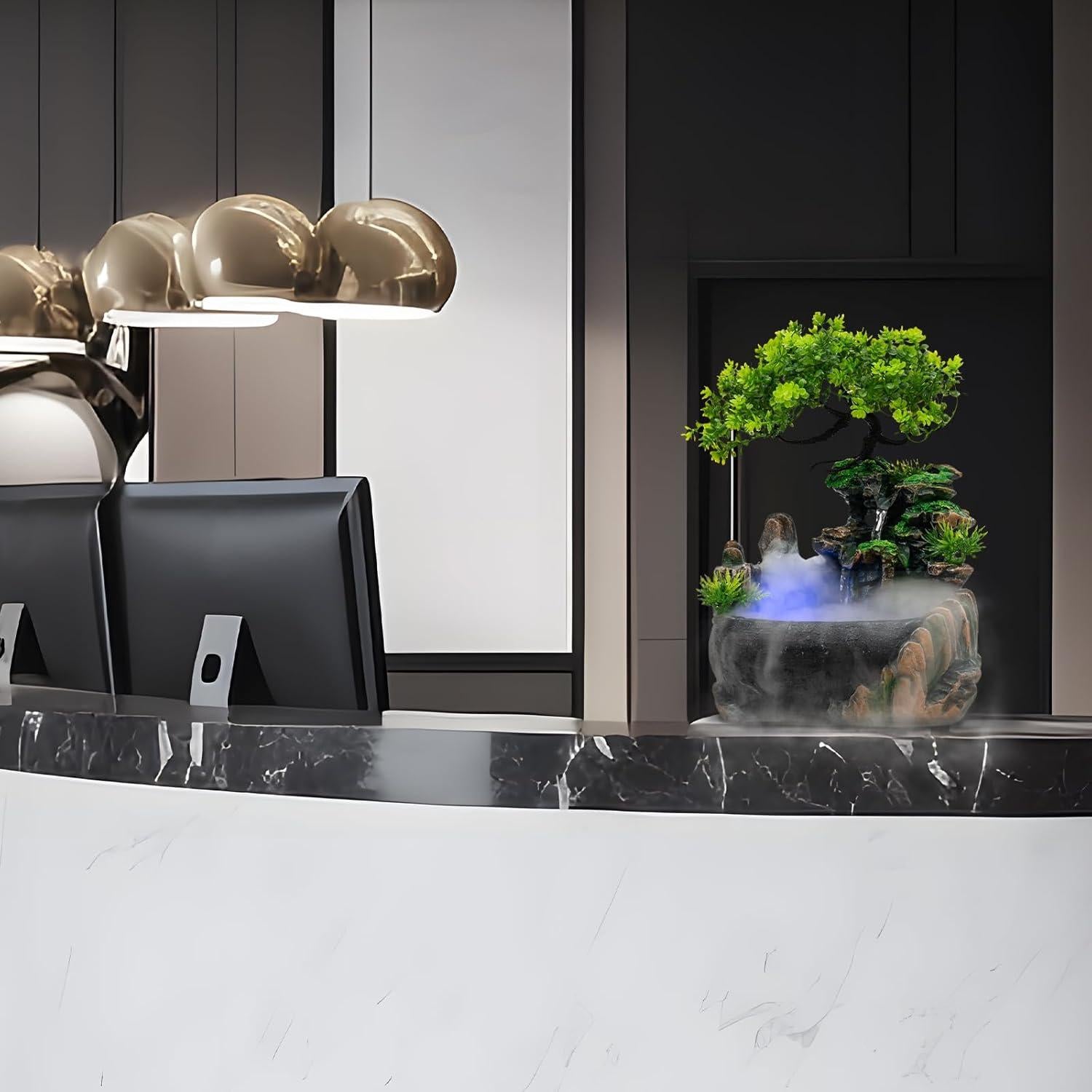 Fuente de Agua de Mesa CaLaOCO con Luces LED 29x22x28cm