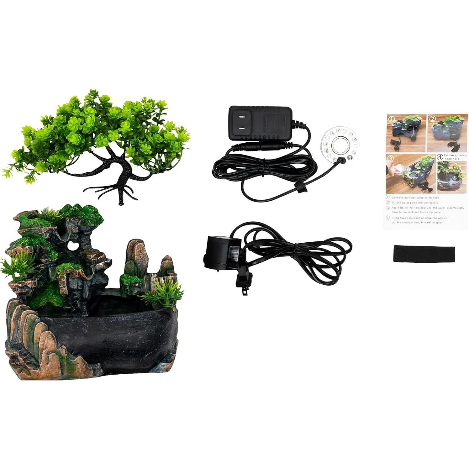 Fuente de Agua de Mesa CaLaOCO con Luces LED 29x22x28cm