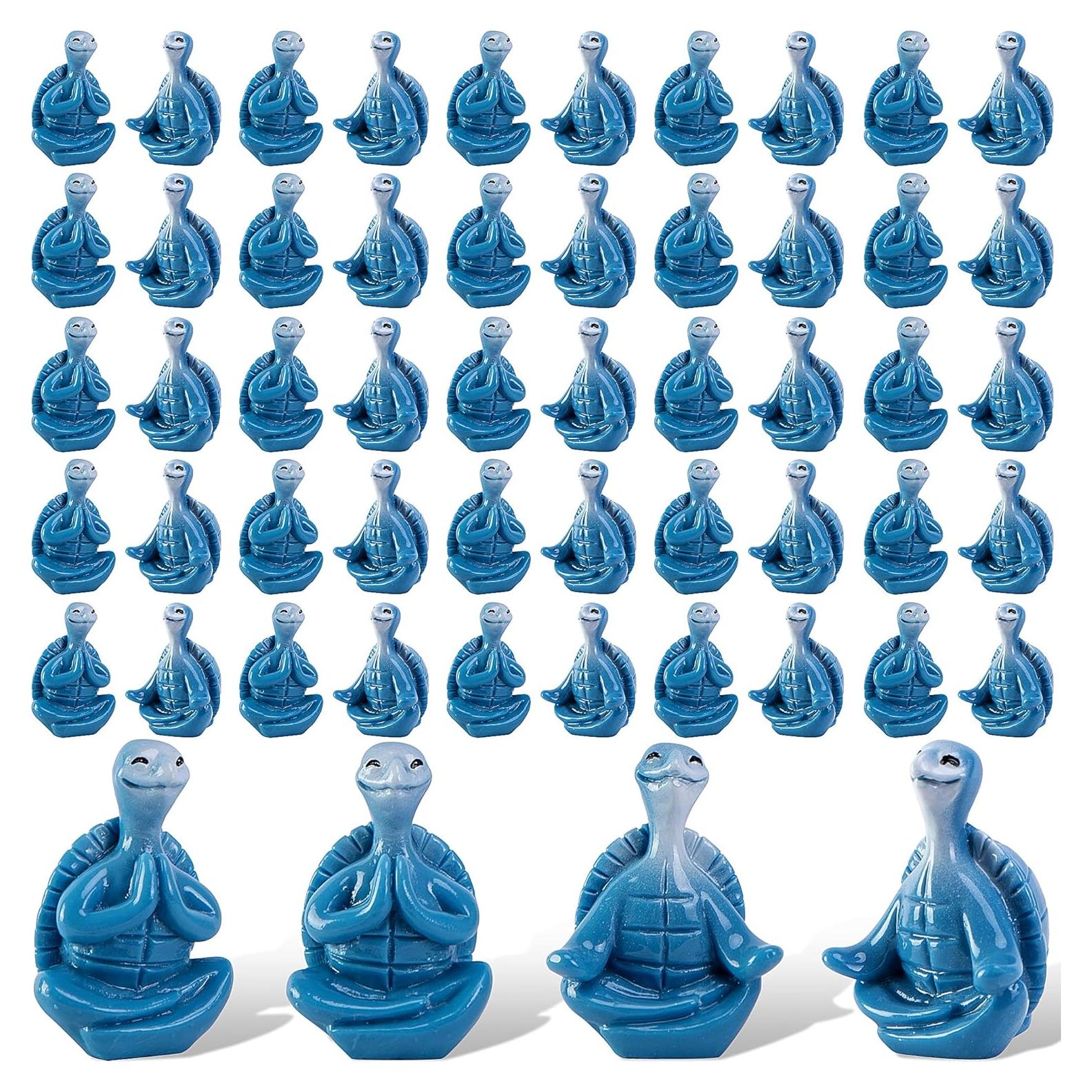 Watayo 48 Pcs Mini Tortugas Zen de Resina para Meditación