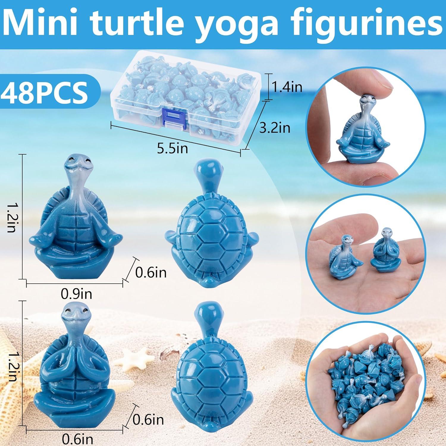 Watayo 48 Pcs Mini Tortugas Zen de Resina para Meditación