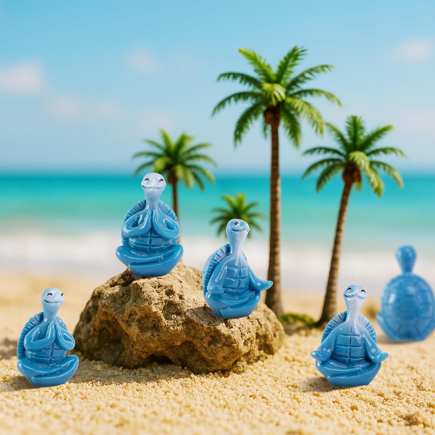 Watayo 48 Pcs Mini Tortugas Zen de Resina para Meditación