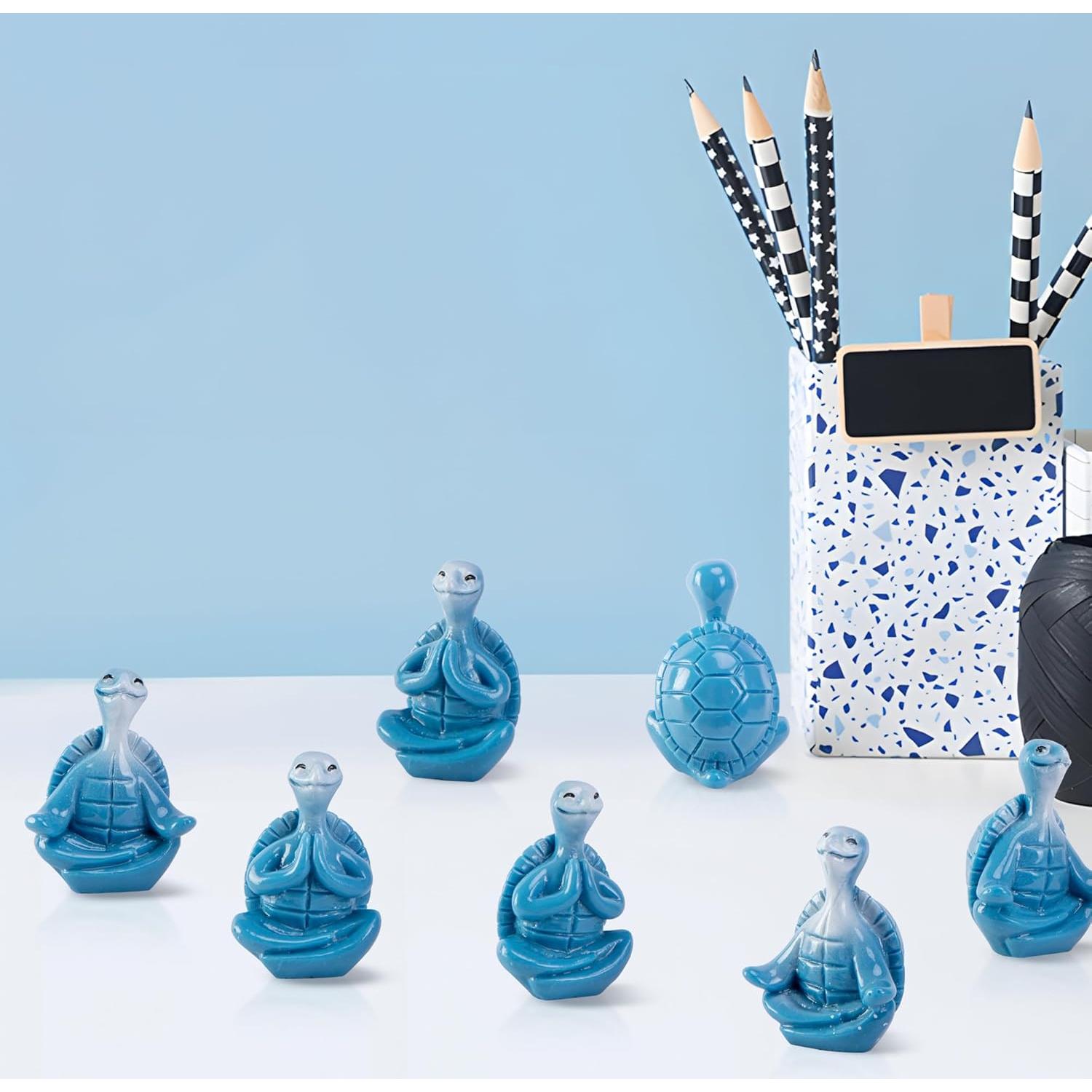 Watayo 48 Pcs Mini Tortugas Zen de Resina para Meditación