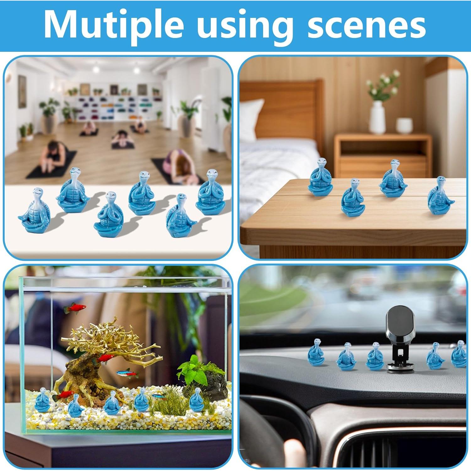 Watayo 48 Pcs Mini Tortugas Zen de Resina para Meditación