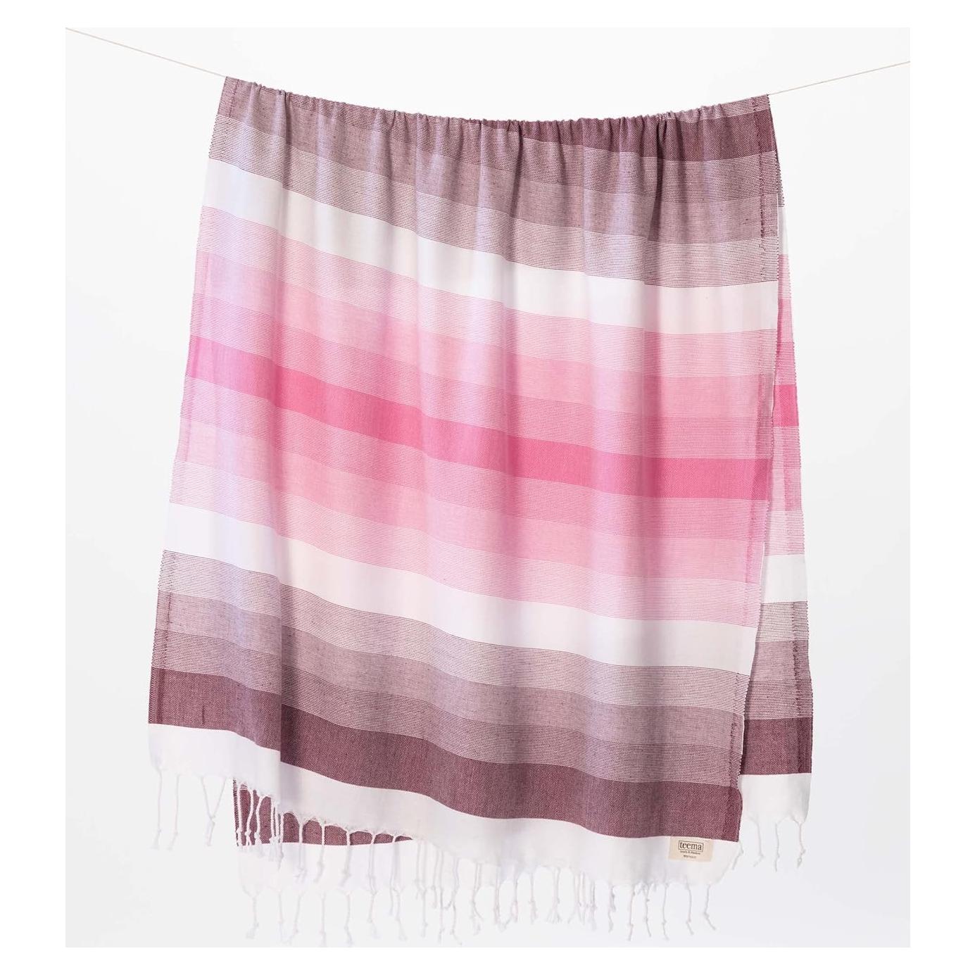 Toalla de Playa Teema Rosa Grande 100% Algodón Turco Multiuso