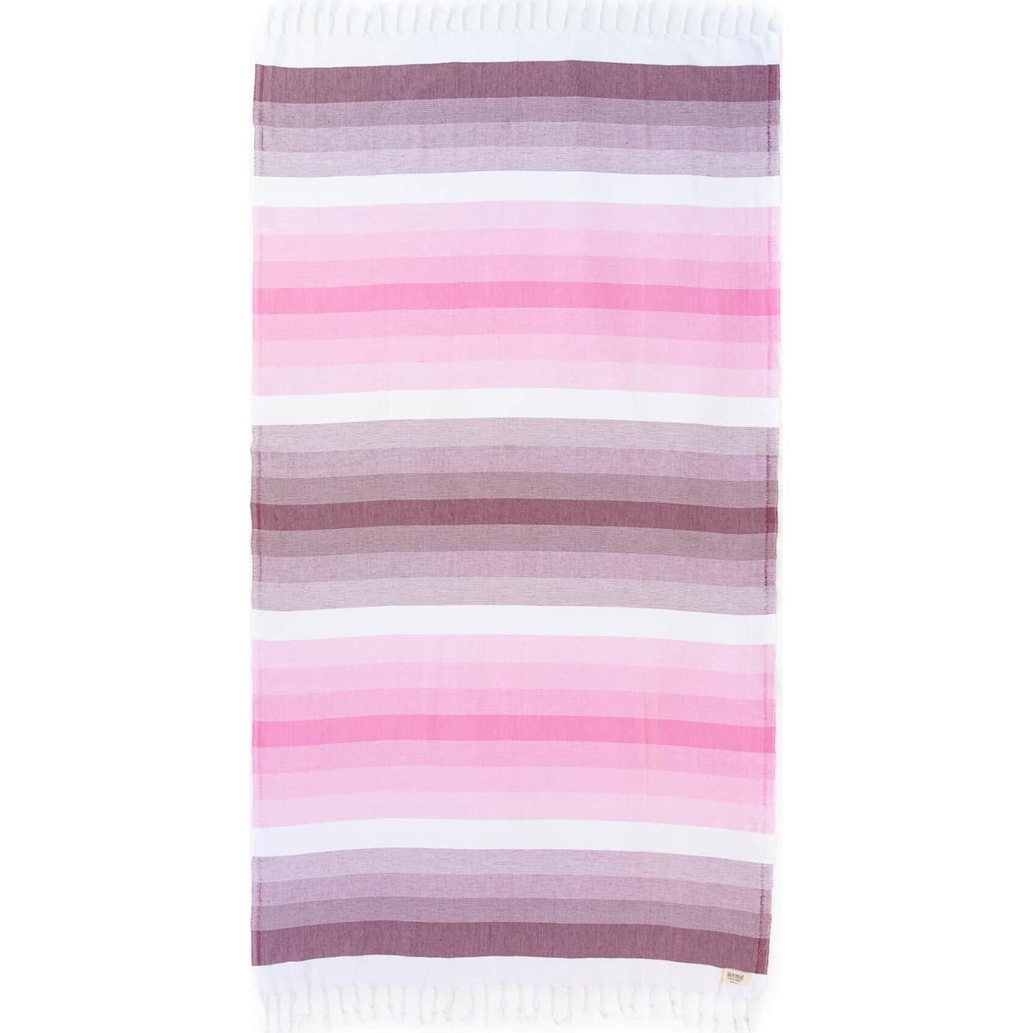 Toalla de Playa Teema Rosa Grande 100% Algodón Turco Multiuso