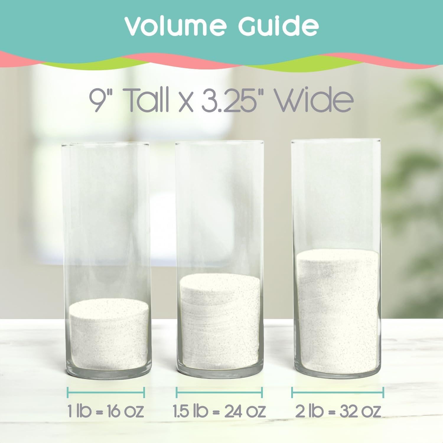 Arena Brillante Cuarzo y Blanca 1 LB para Bodas y Manualidades