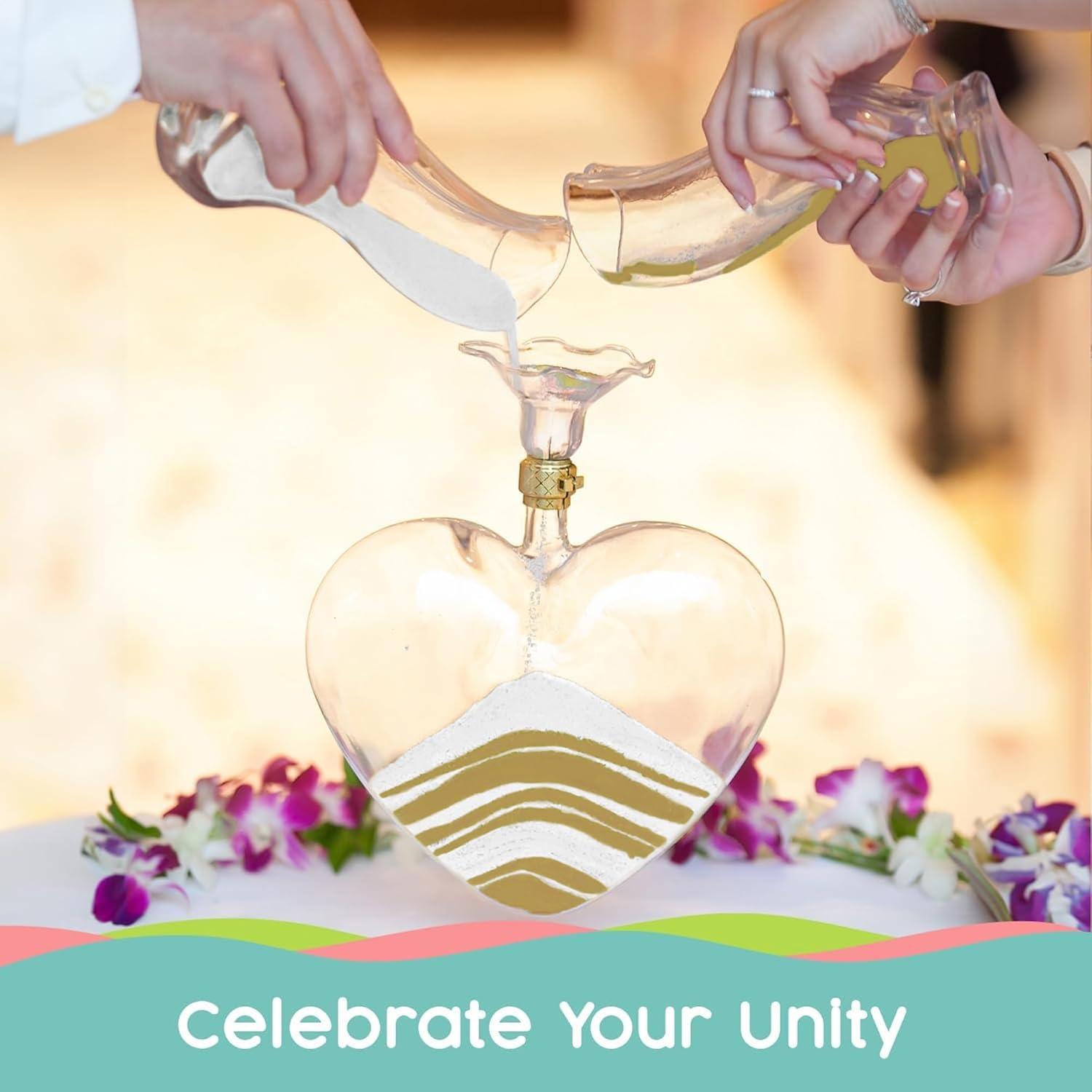 Arena de Unidad Sandsational Sparkle Hazelnut y Blanca 1 LB