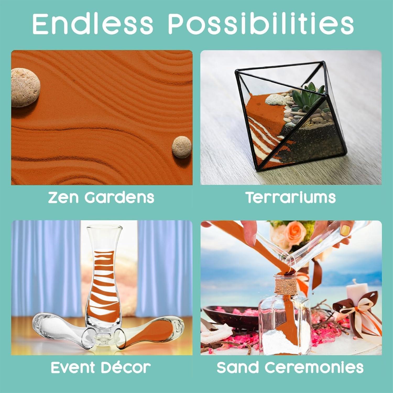 Arena Brillante Sandsational Sparkle Calabaza y Blanca 0.45 kg