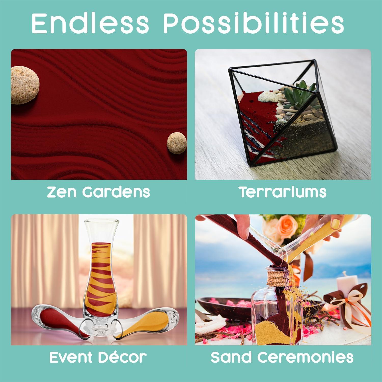 Arena de Color Guava Sandsational Sparkle 0.45 kg para Bodas