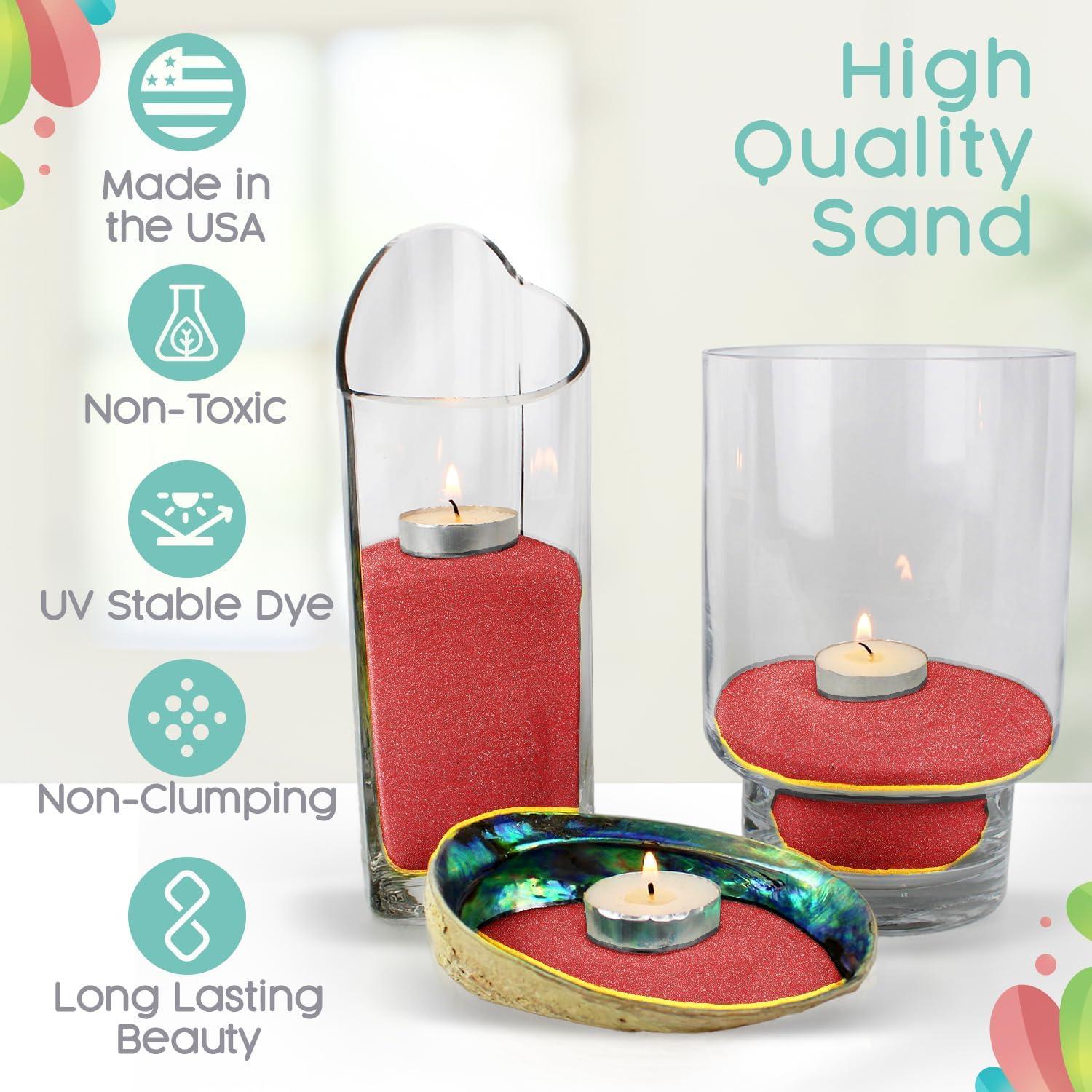 Arena de Color Guava Sandsational Sparkle 0.45 kg para Bodas