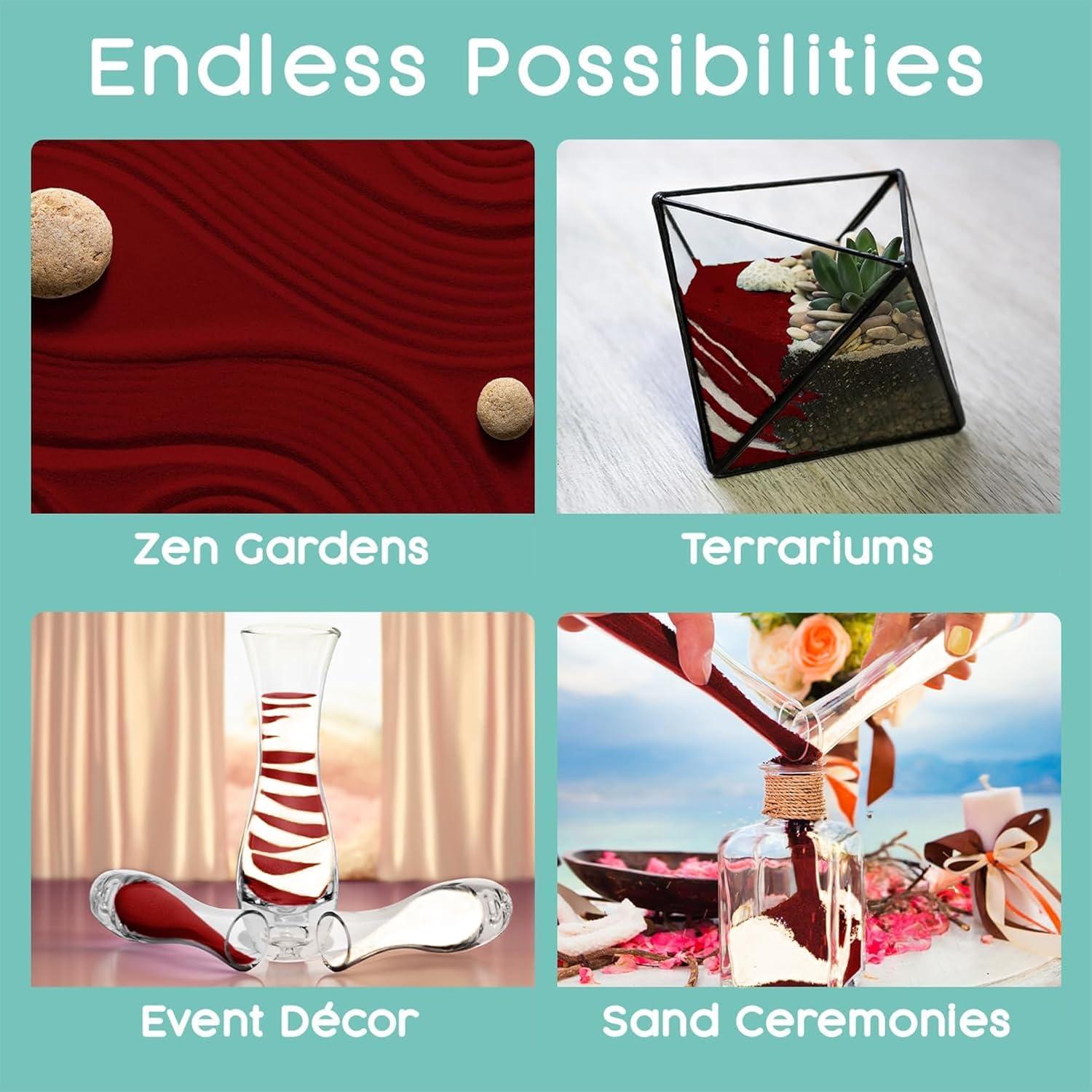 Arena de Unidad Burdeos y Blanca Sandsational Sparkle 0.9 kg