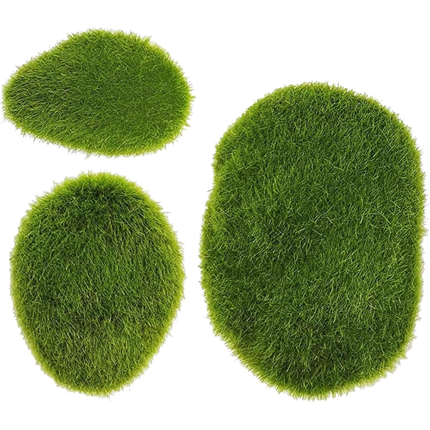 30 Piezas de Piedras de Musgo Artificial Anxingo - Decoración Verde