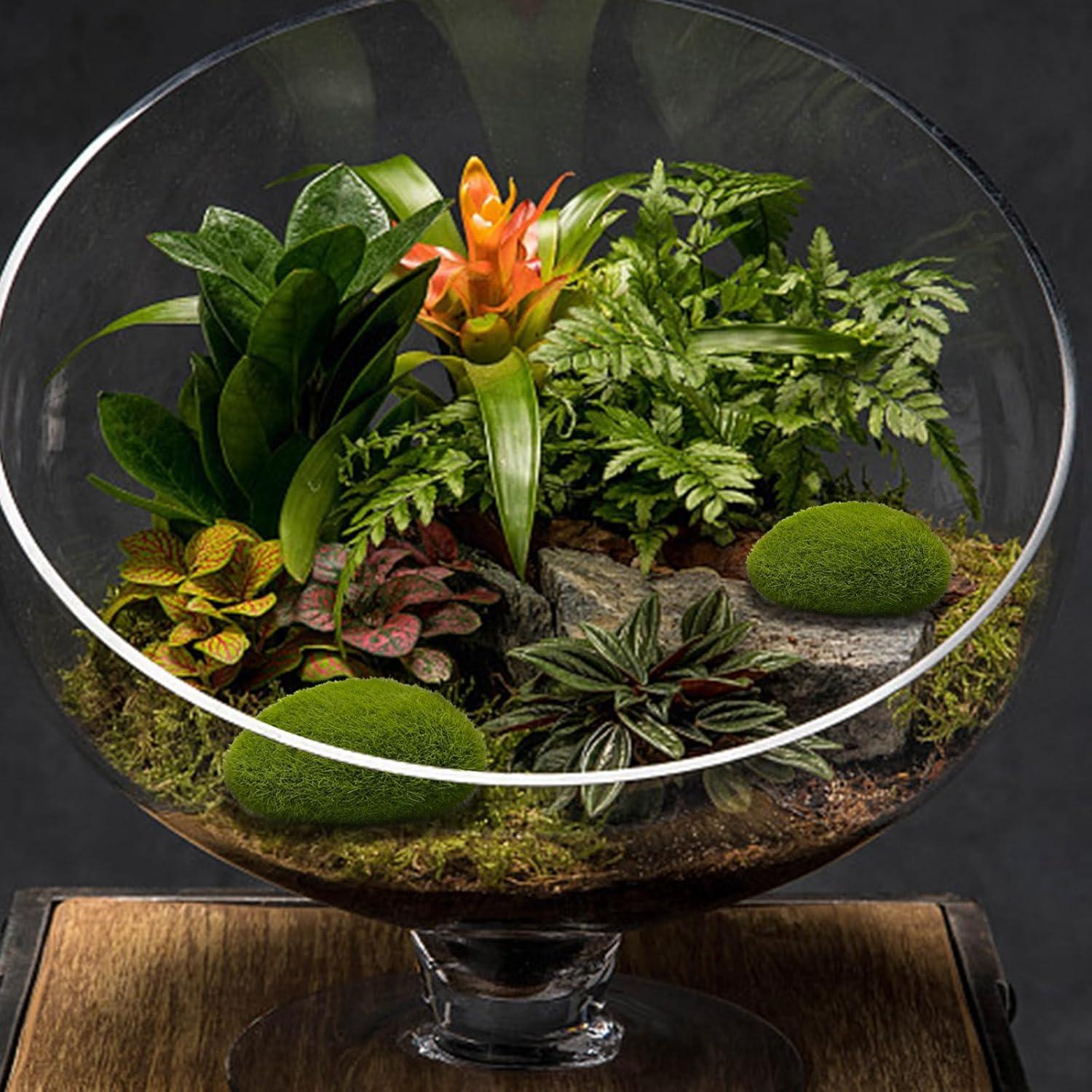 30 Piezas de Piedras de Musgo Artificial Anxingo - Decoración Verde