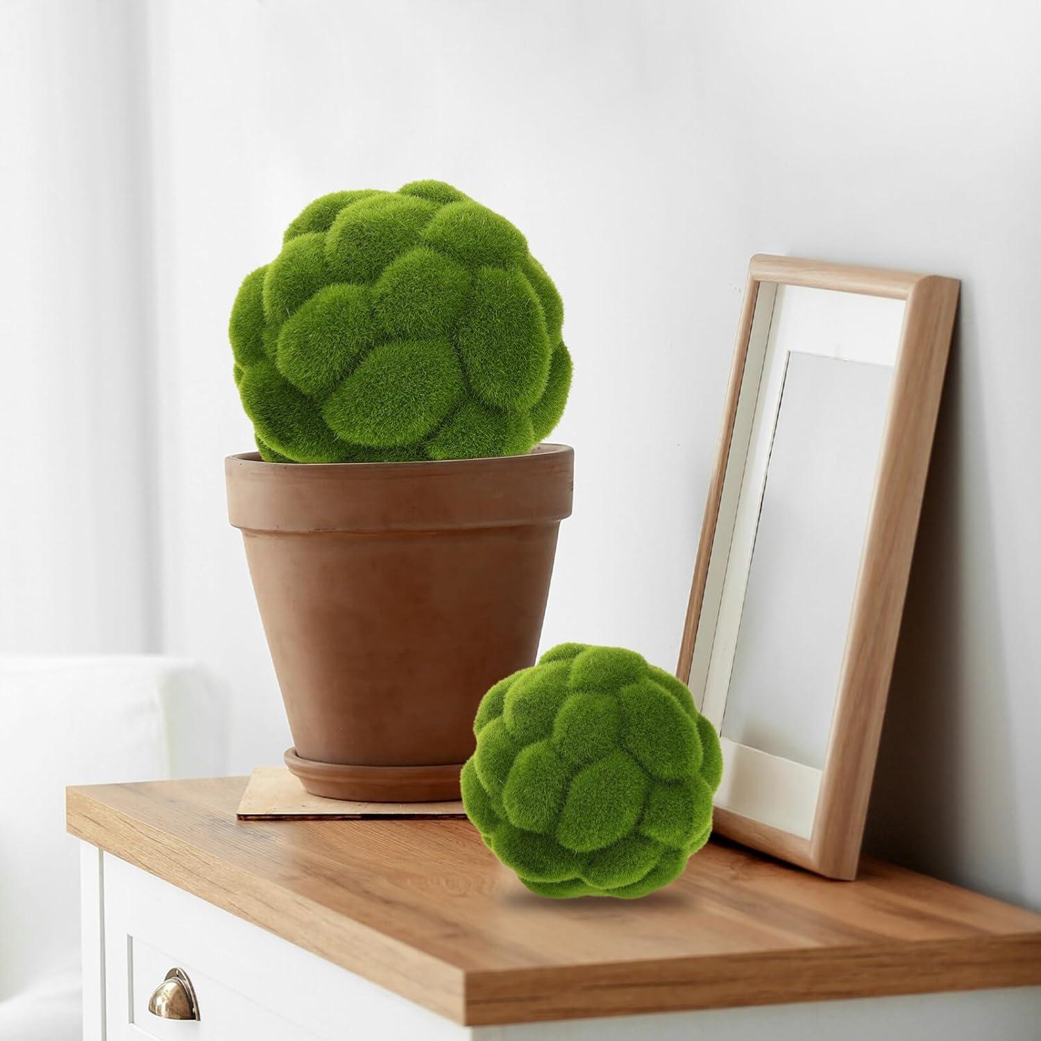 Bolas de Musgo Artificial Aboofan 10cm y 12cm para Decoración