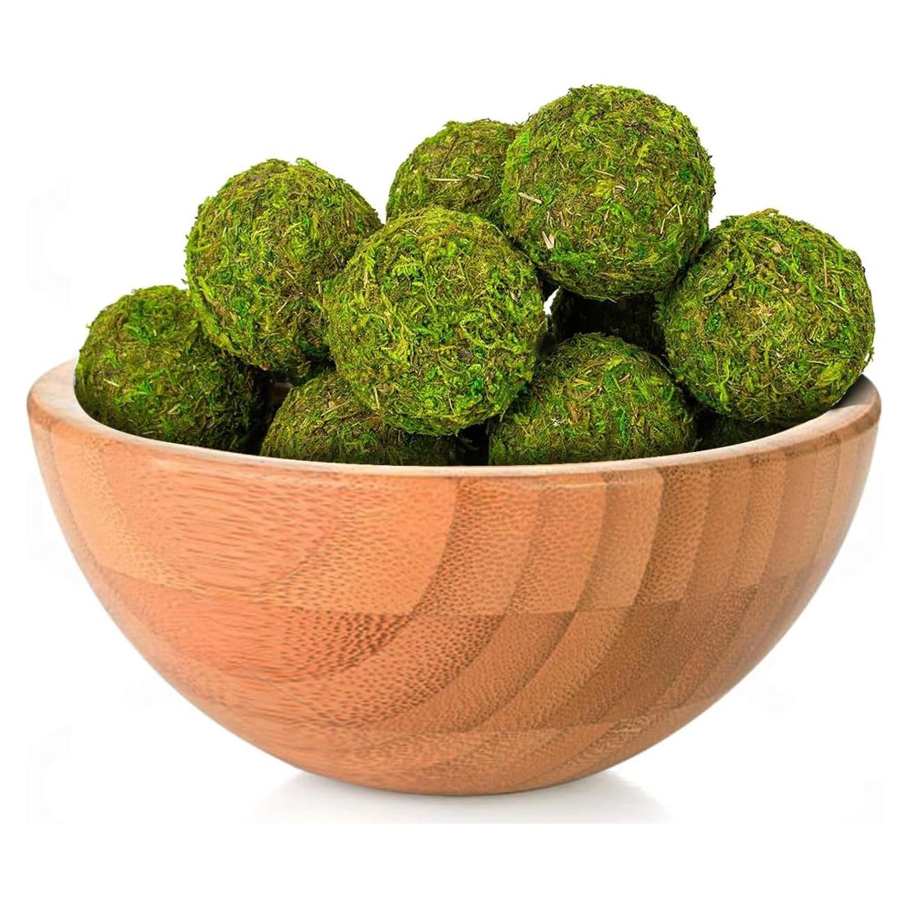 6 Bolas de Musgo Falsas Tezuyok para Decoración de Cuencos