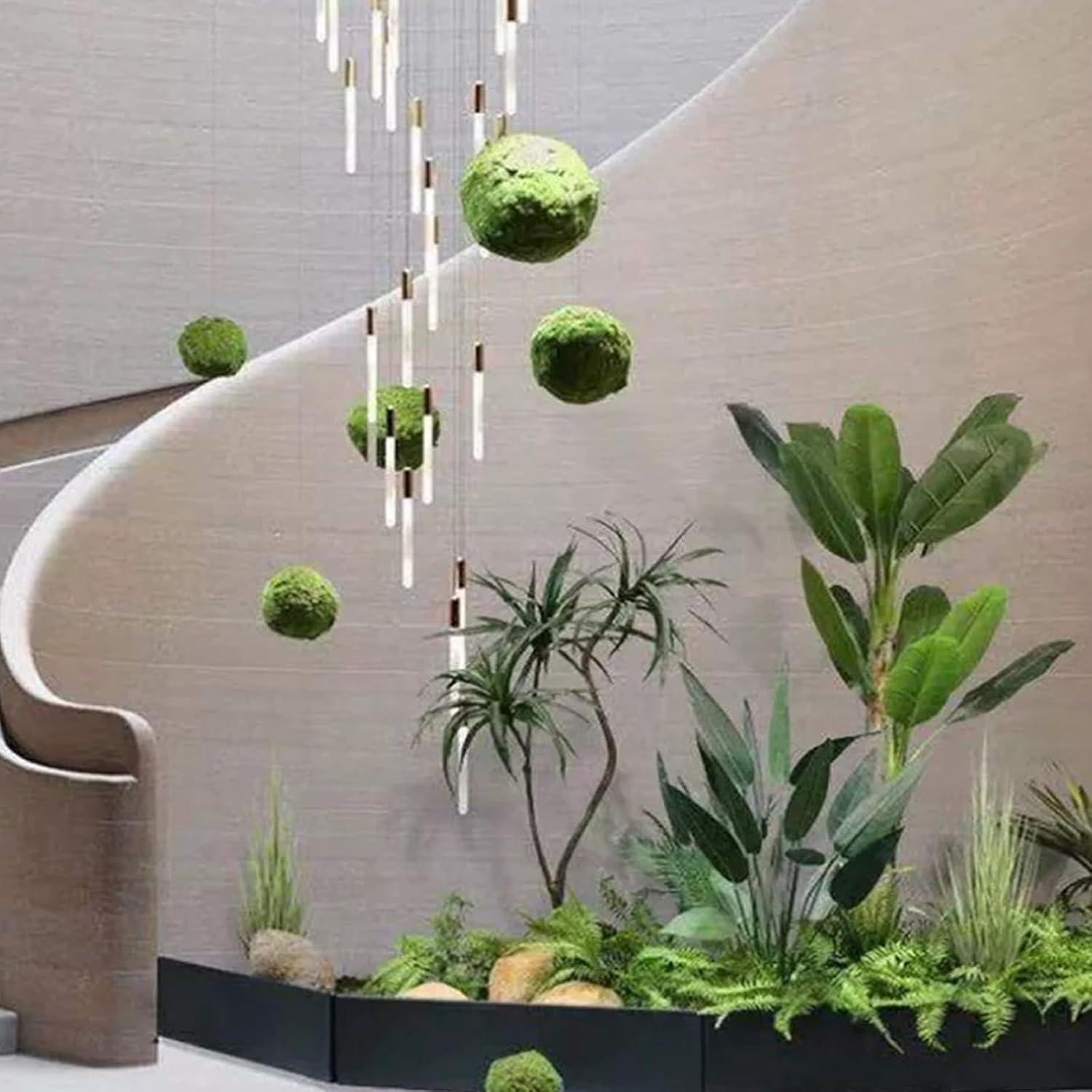 6 Bolas de Musgo Falsas Tezuyok para Decoración de Cuencos