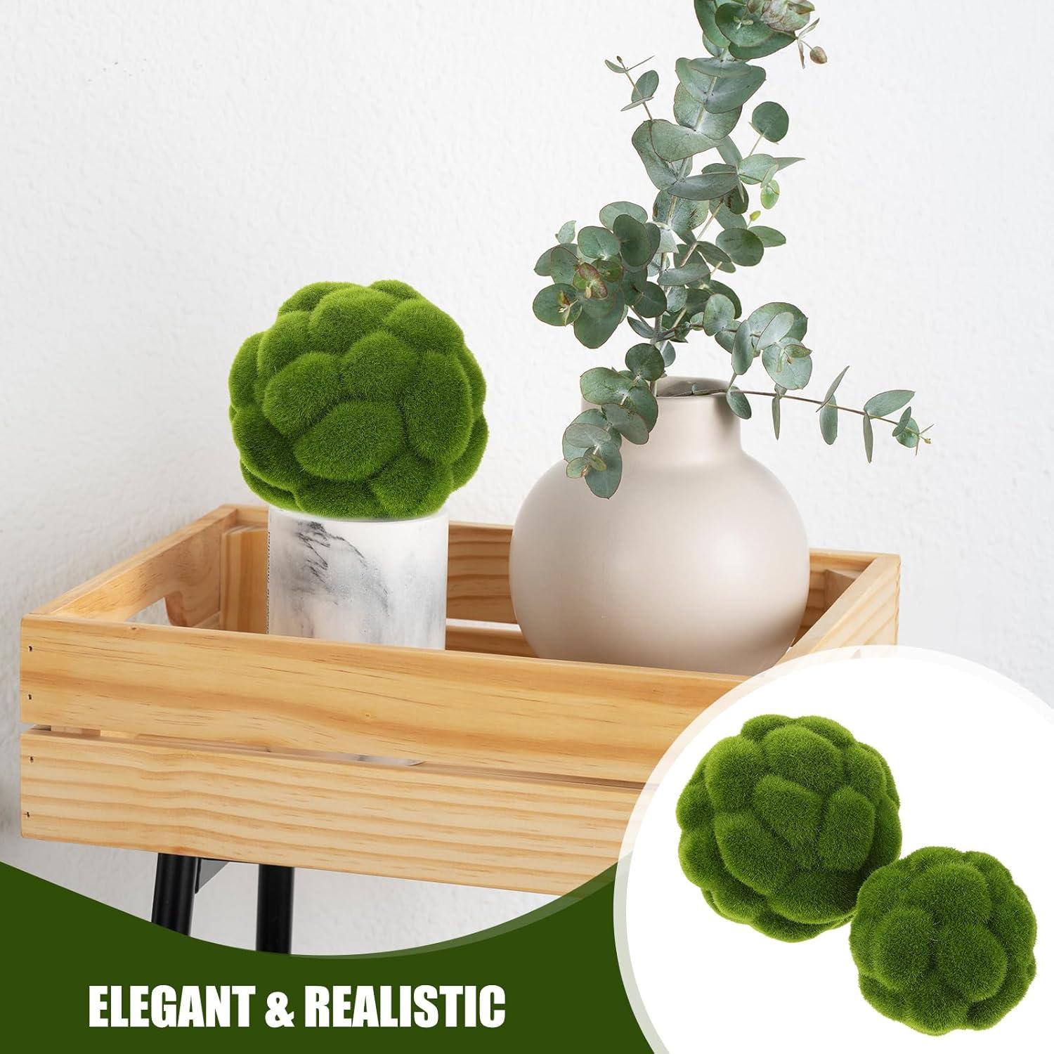 Bolas de Musgo Decorativas TUESMEILL 10.16cm y 11.94cm 2pcs