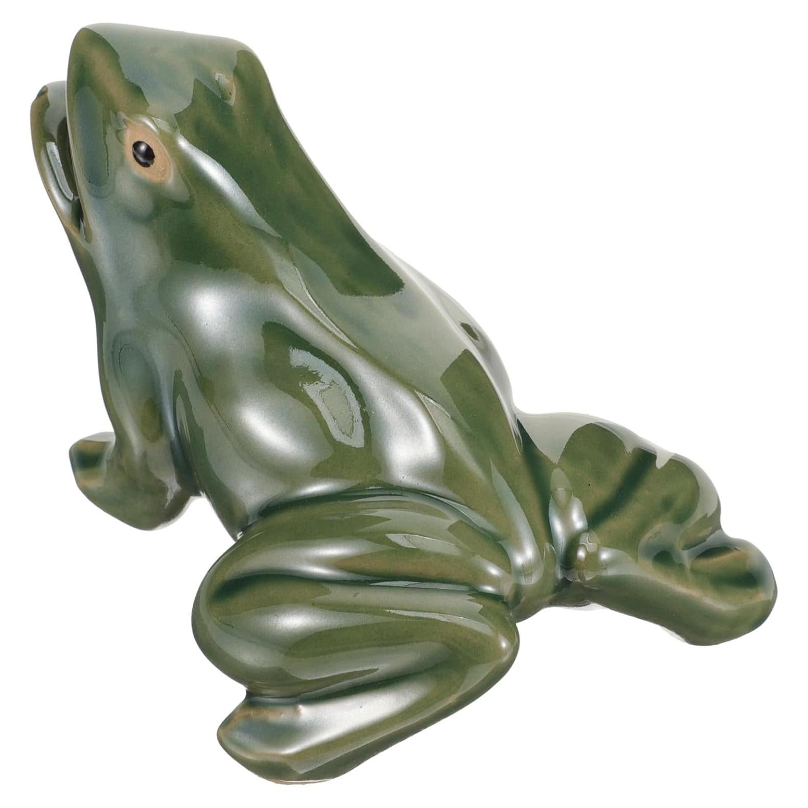 Fuente de Agua Zen OFFSCH Rana Cerámica Verde 11x9cm