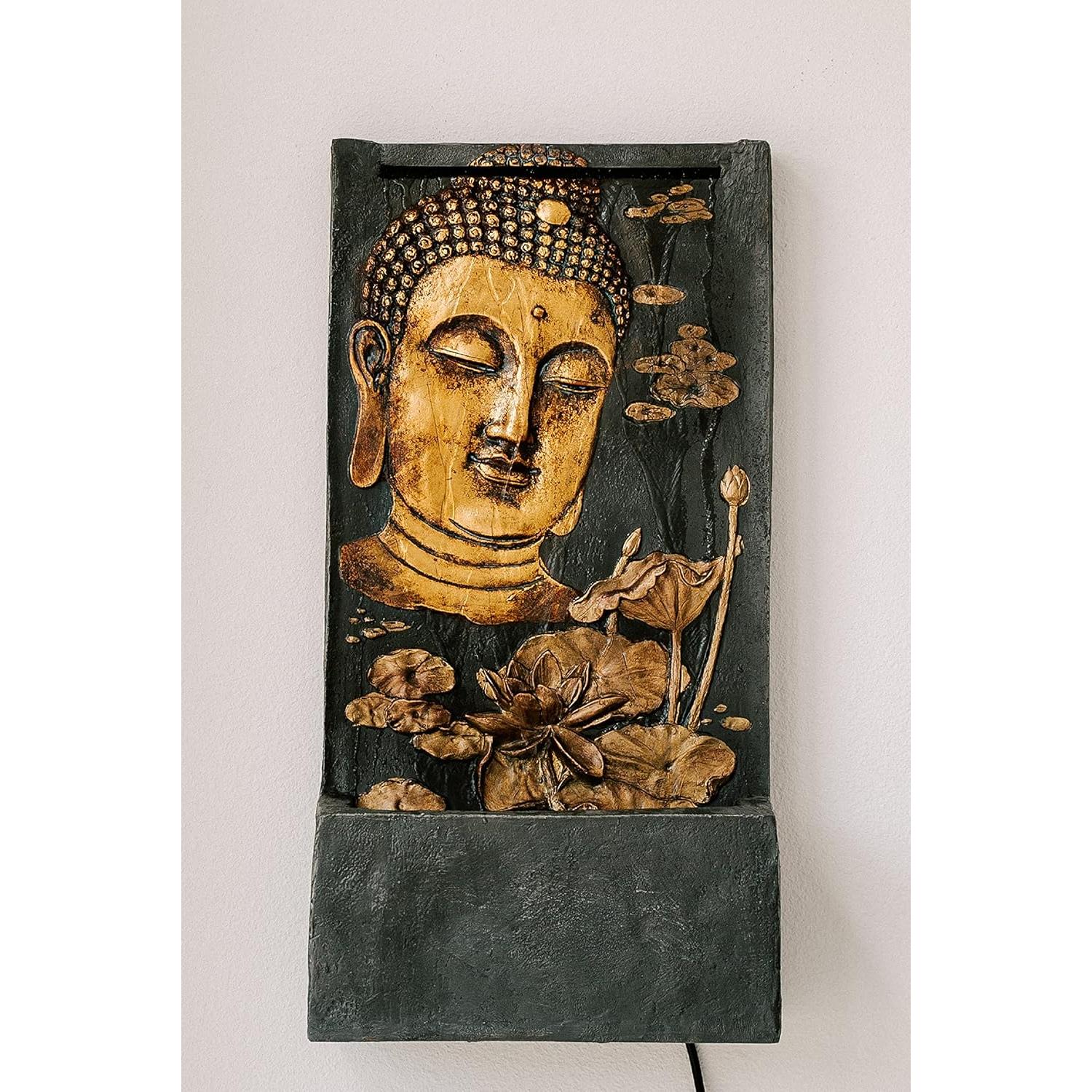 Fuente de Agua de Pared Buda Zen XBrand 74.9 cm con Bomba