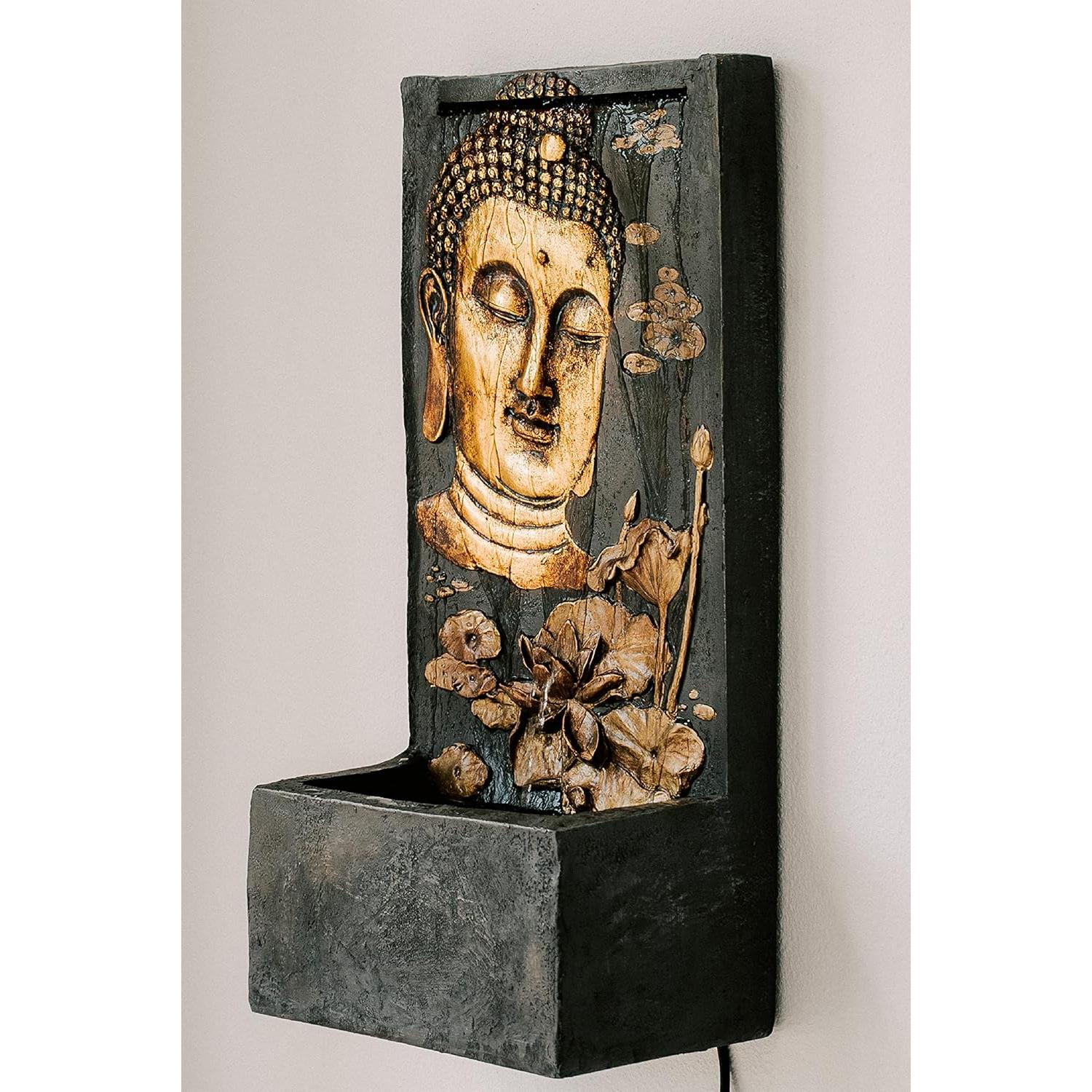 Fuente de Agua de Pared Buda Zen XBrand 74.9 cm con Bomba