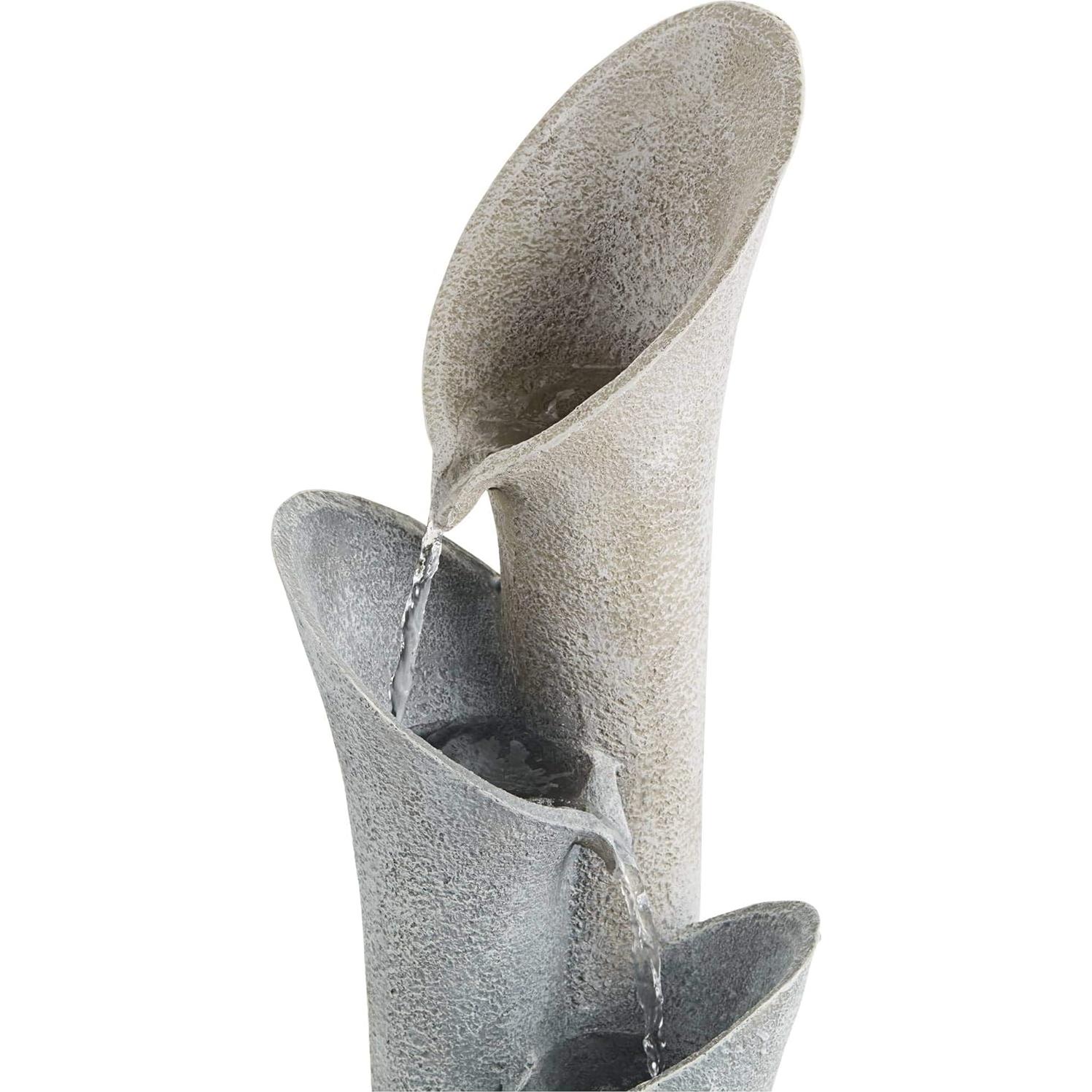 Fuente de piso moderna John Timberland 86 cm 4 niveles gris