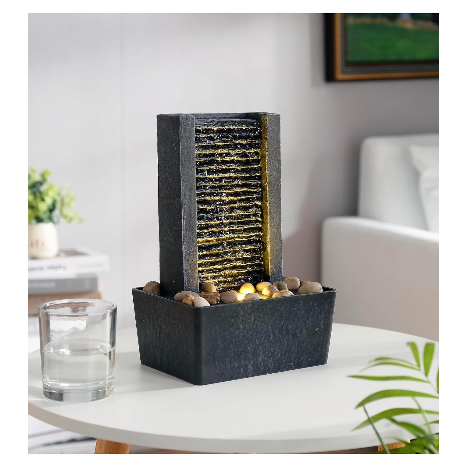 Fuente Decorativa de Agua Gorgoteante Haobos 18.03x12.95cm LED