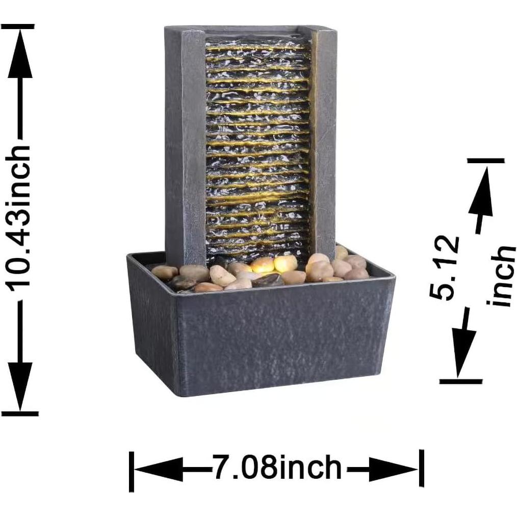 Fuente Decorativa de Agua Gorgoteante Haobos 18.03x12.95cm LED