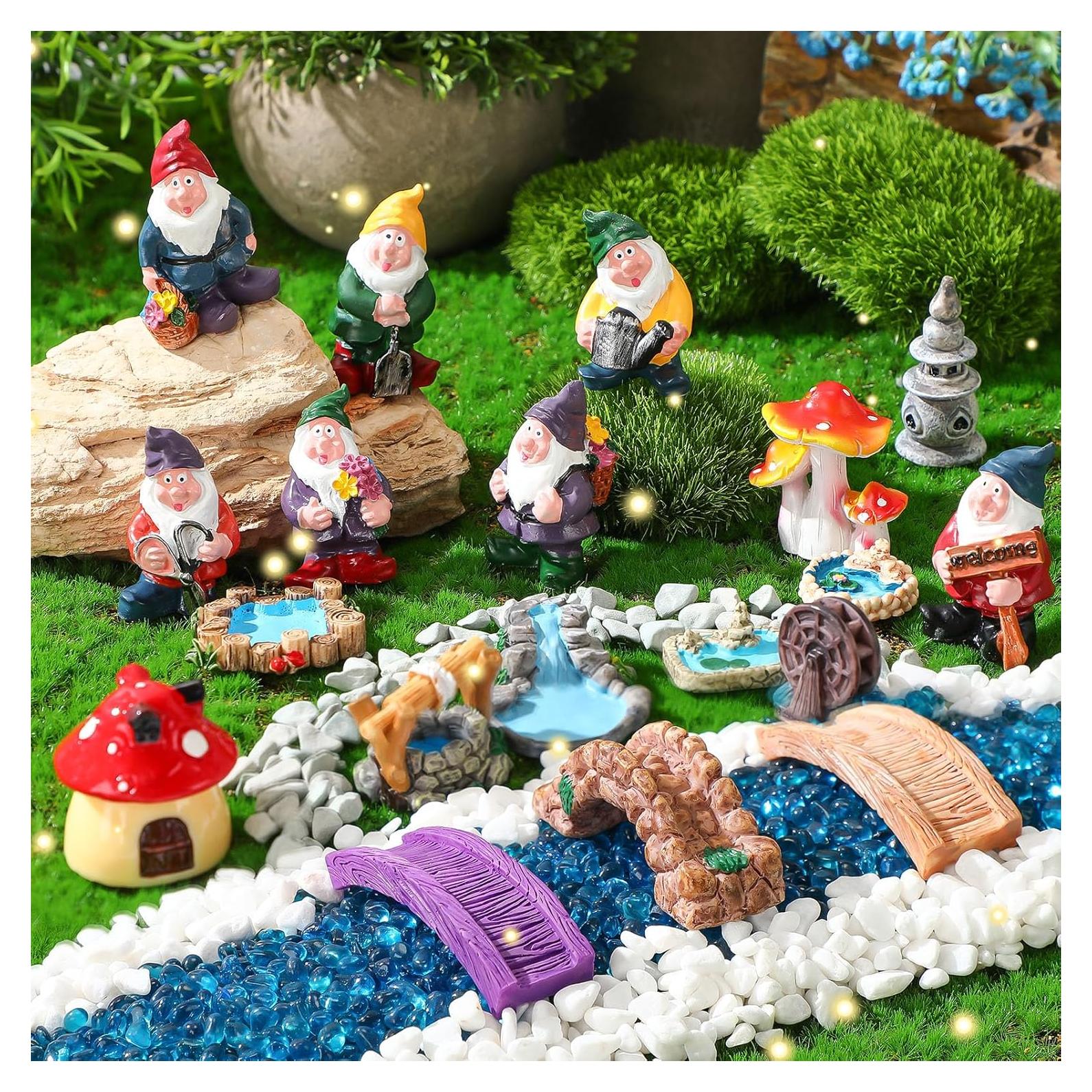 19 Piezas Accesorios de Gnomo Unittype para Jardín Exterior