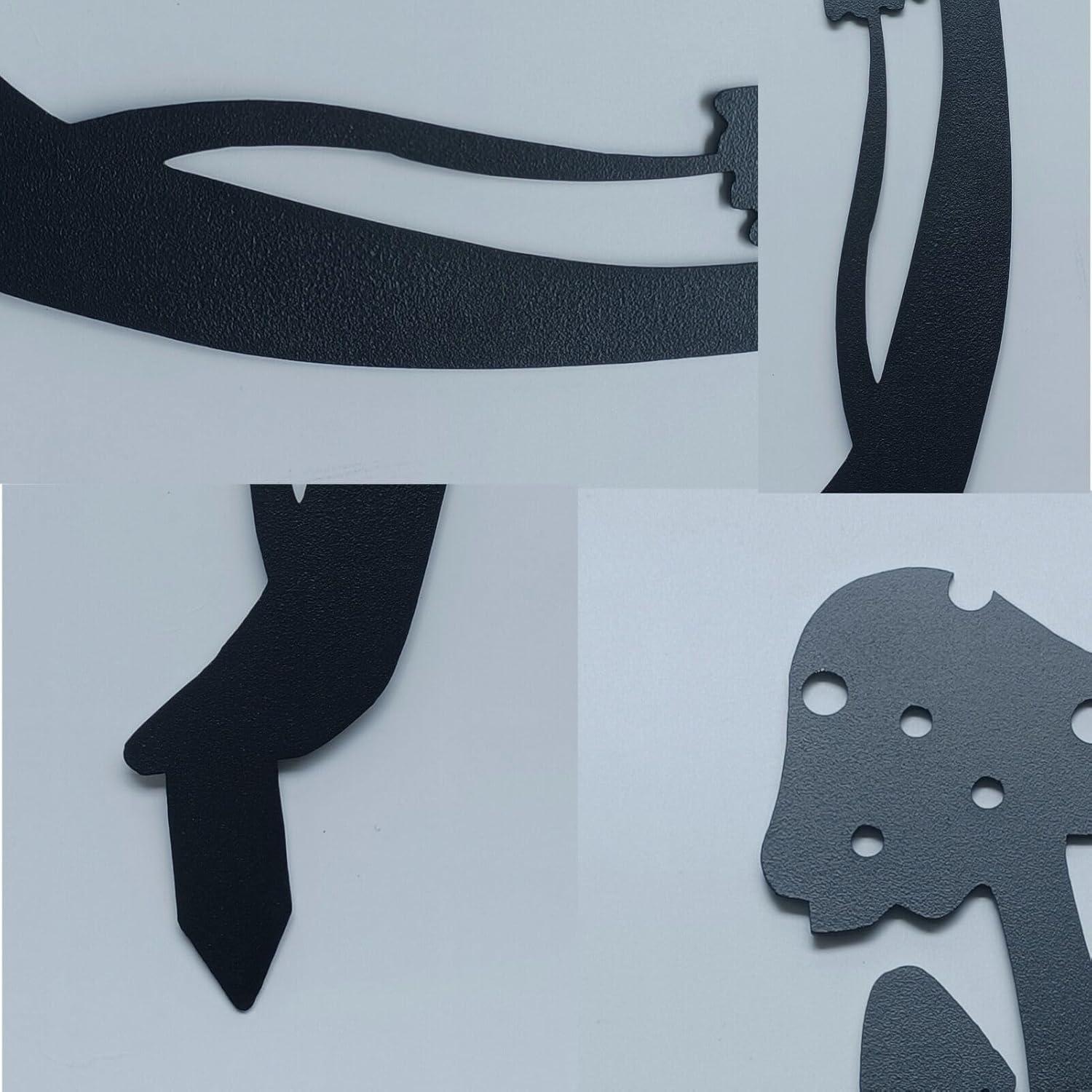 Estatuas de Jardín de Champiñones de Metal MXHHR - 5 Piezas