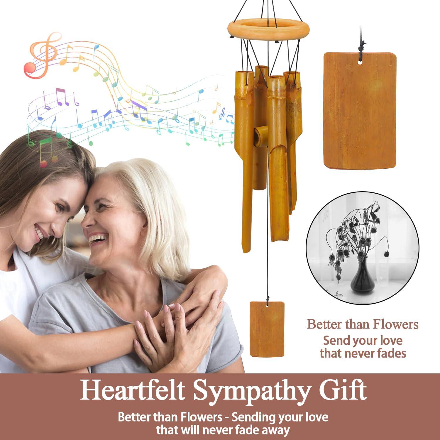 Campanas de Viento de Bambú Virekm para Exterior 67.8 cm